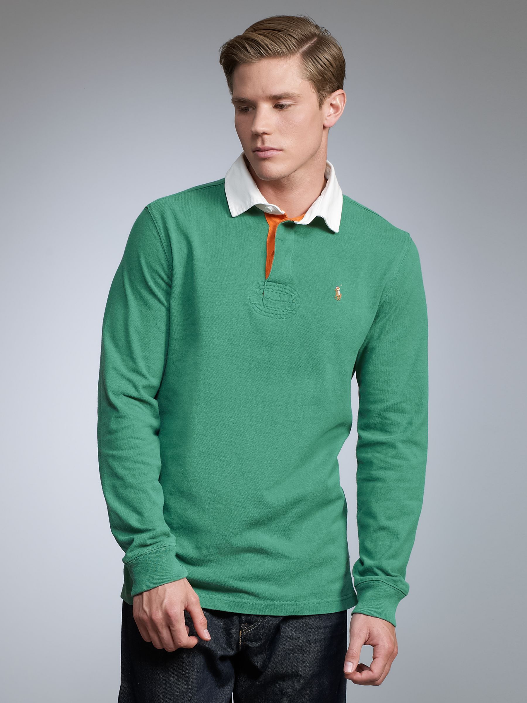 Polo Ralph Lauren Custom Fit Rugby Shirt, Green