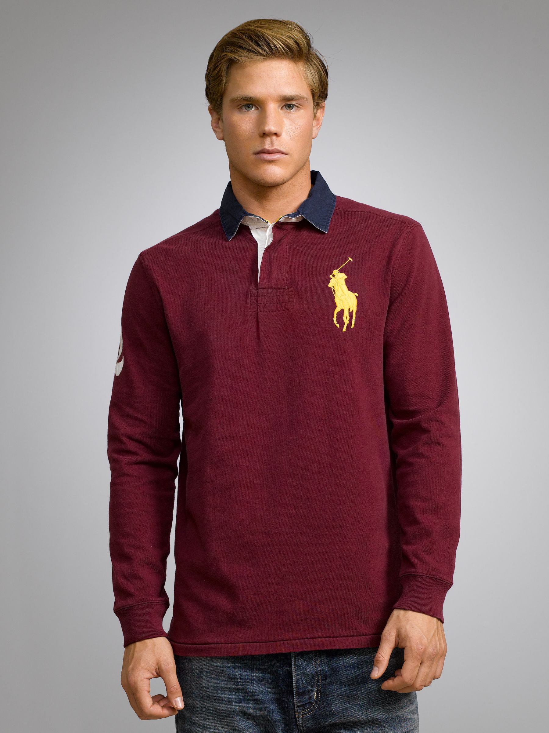 Polo Ralph Lauren Custom Fit Rugby Shirt, Wine