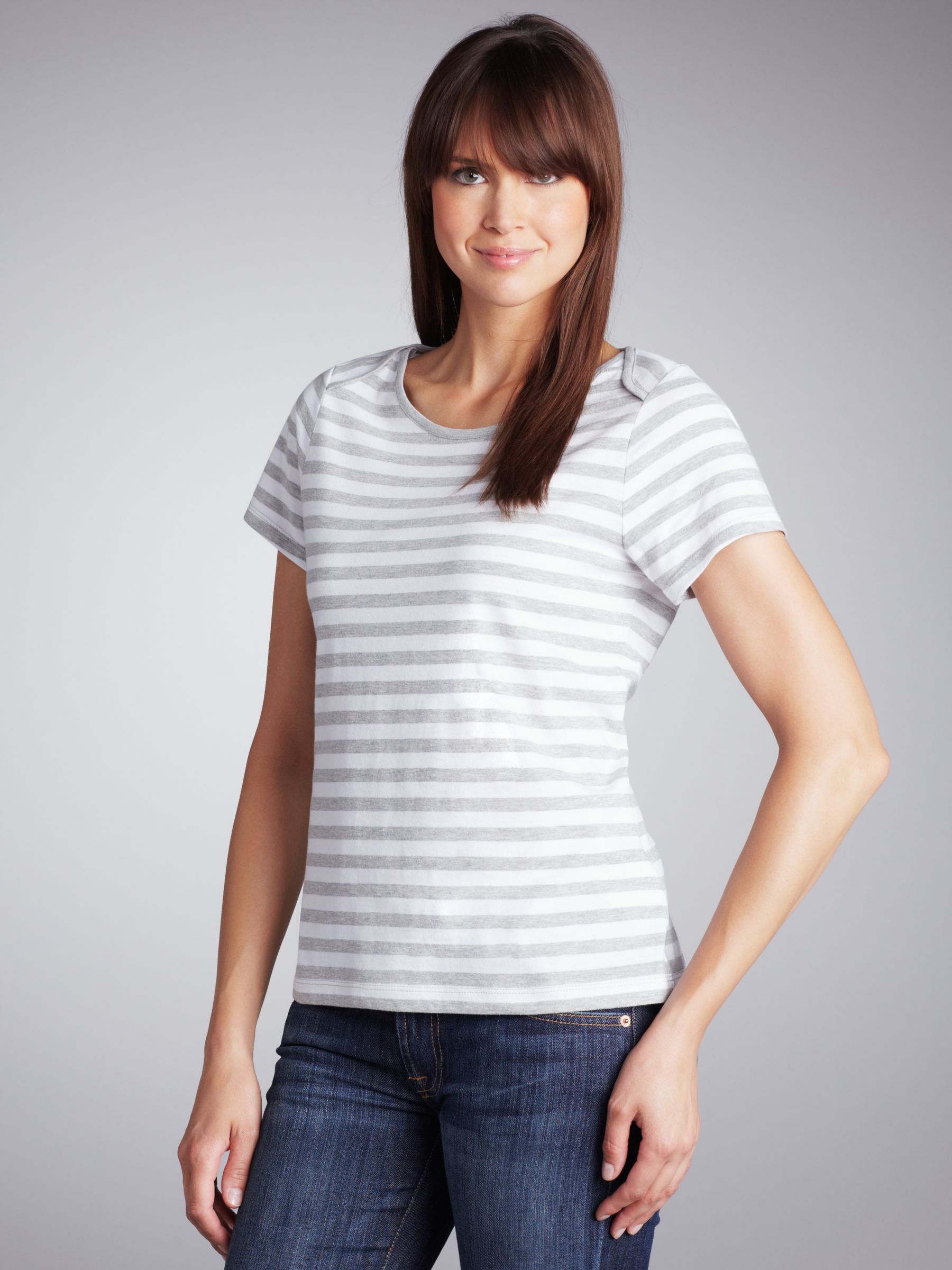 Striped T-shirt, Grey