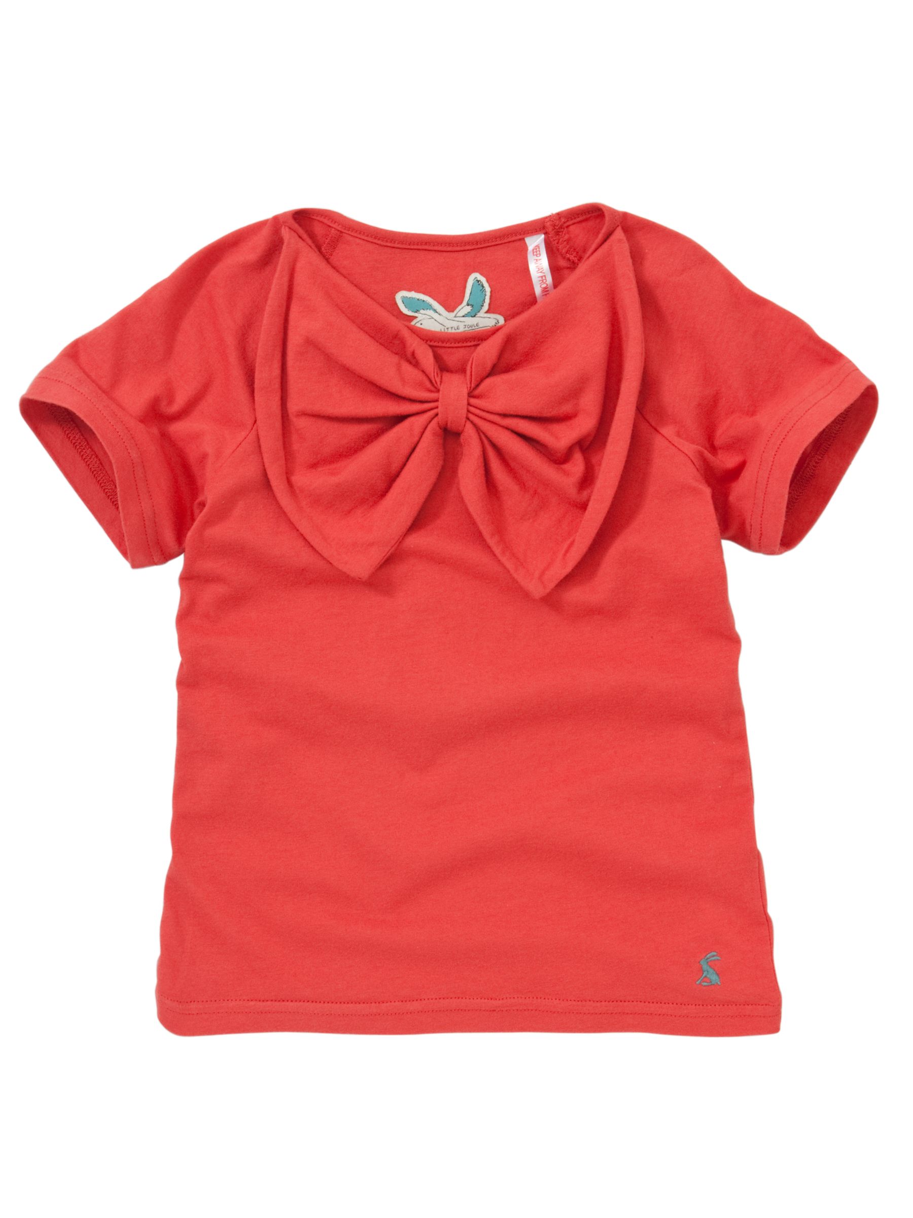 Little Joules Bow T-Shirt, Coral