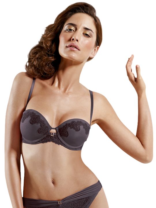 Triumph Essence Sparkling Underwire Bra with Detachable Straps Grey