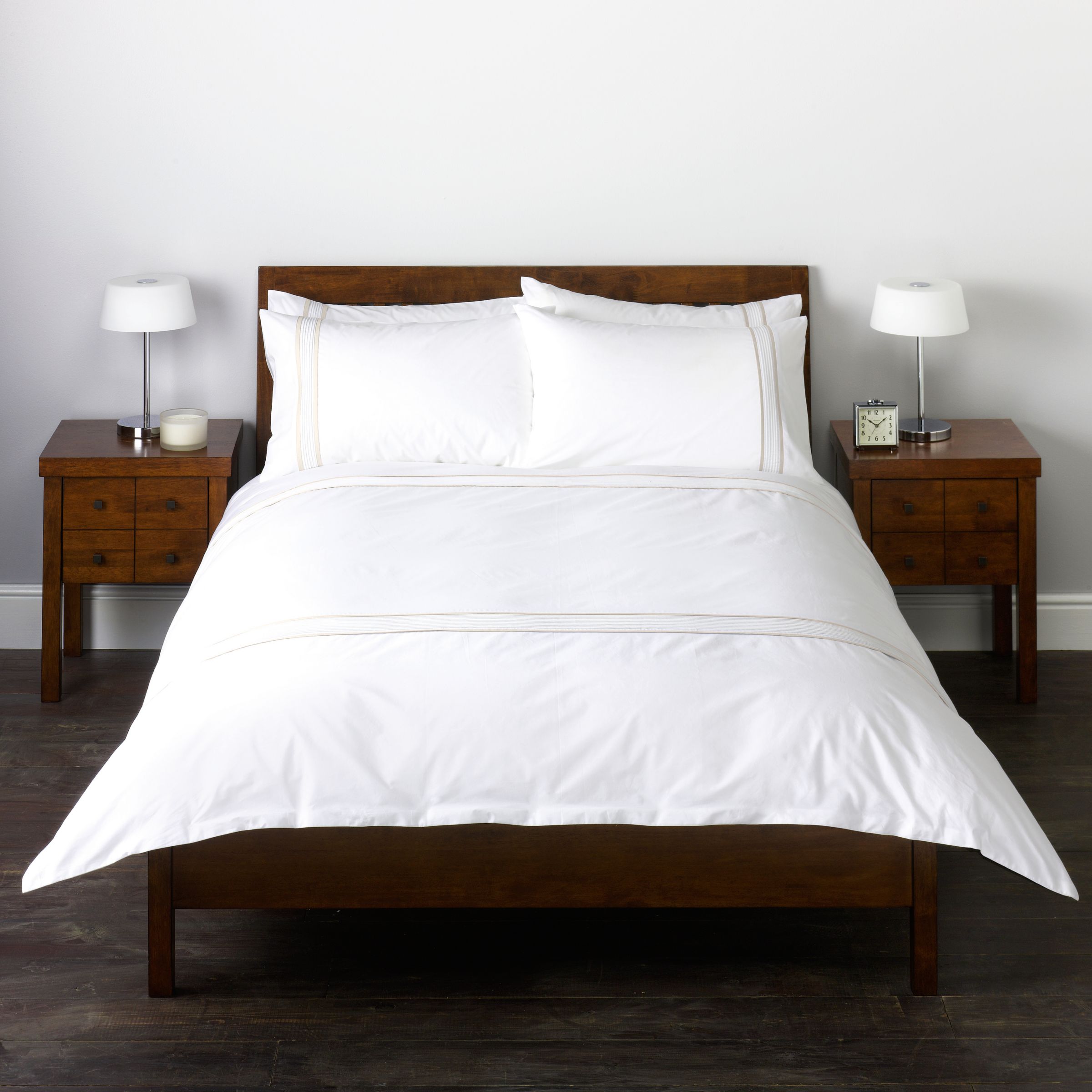 John Lewis Pintucks Duvet Cover Sets, Soft Mocha