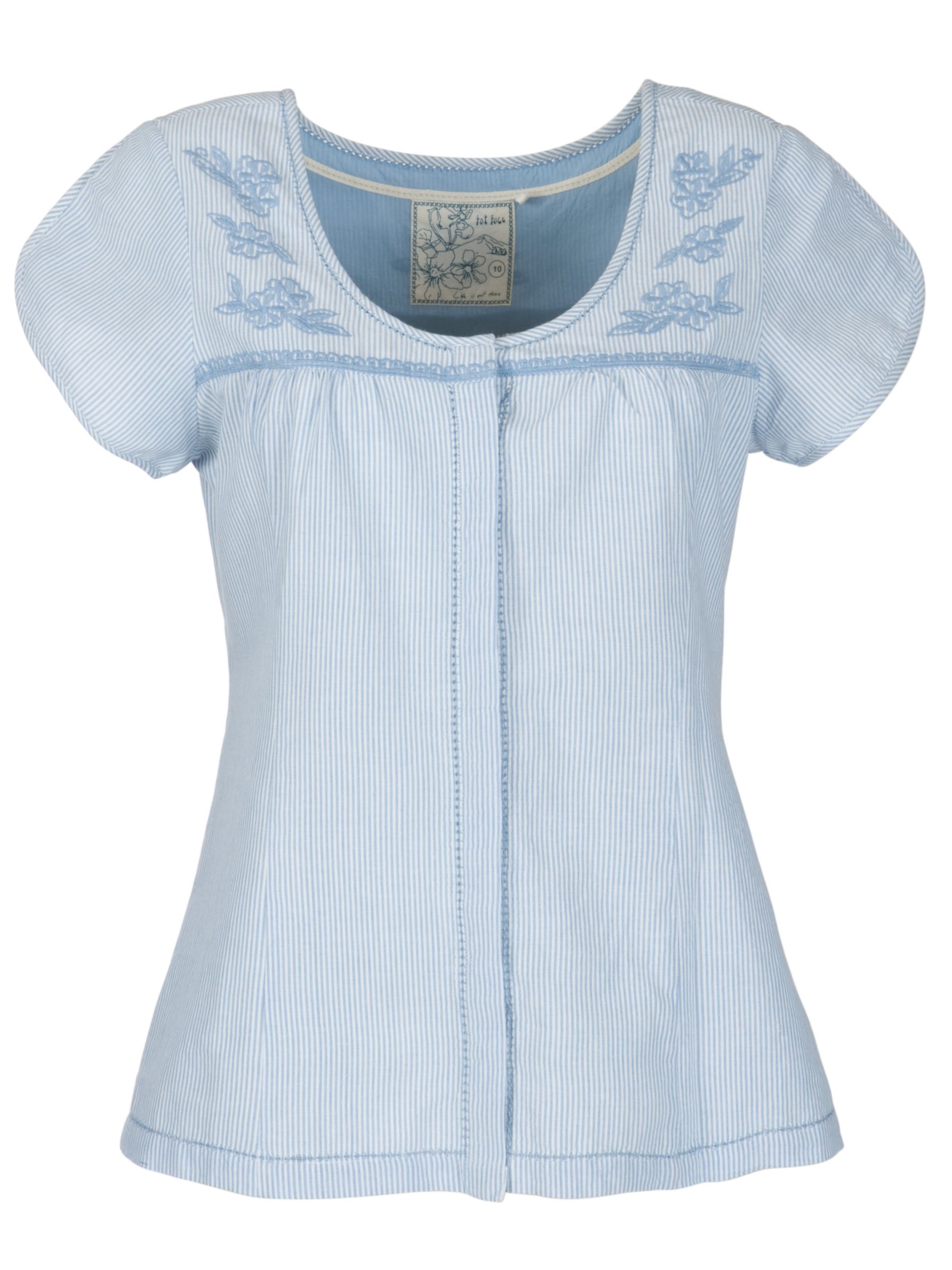 Fat Face Kikette Blouse, Sky blue