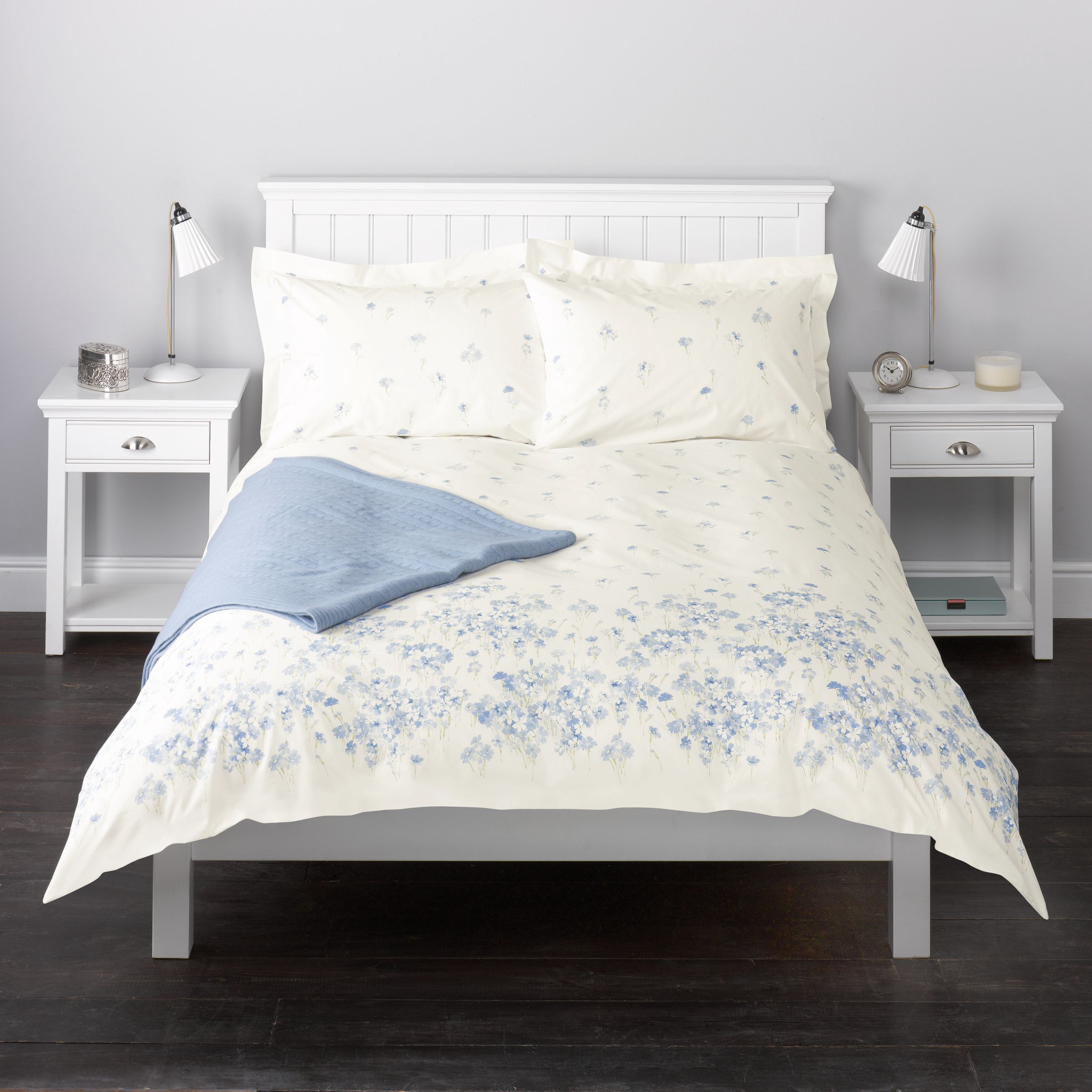 John Lewis Flower Garden Duvet Cover, Blue