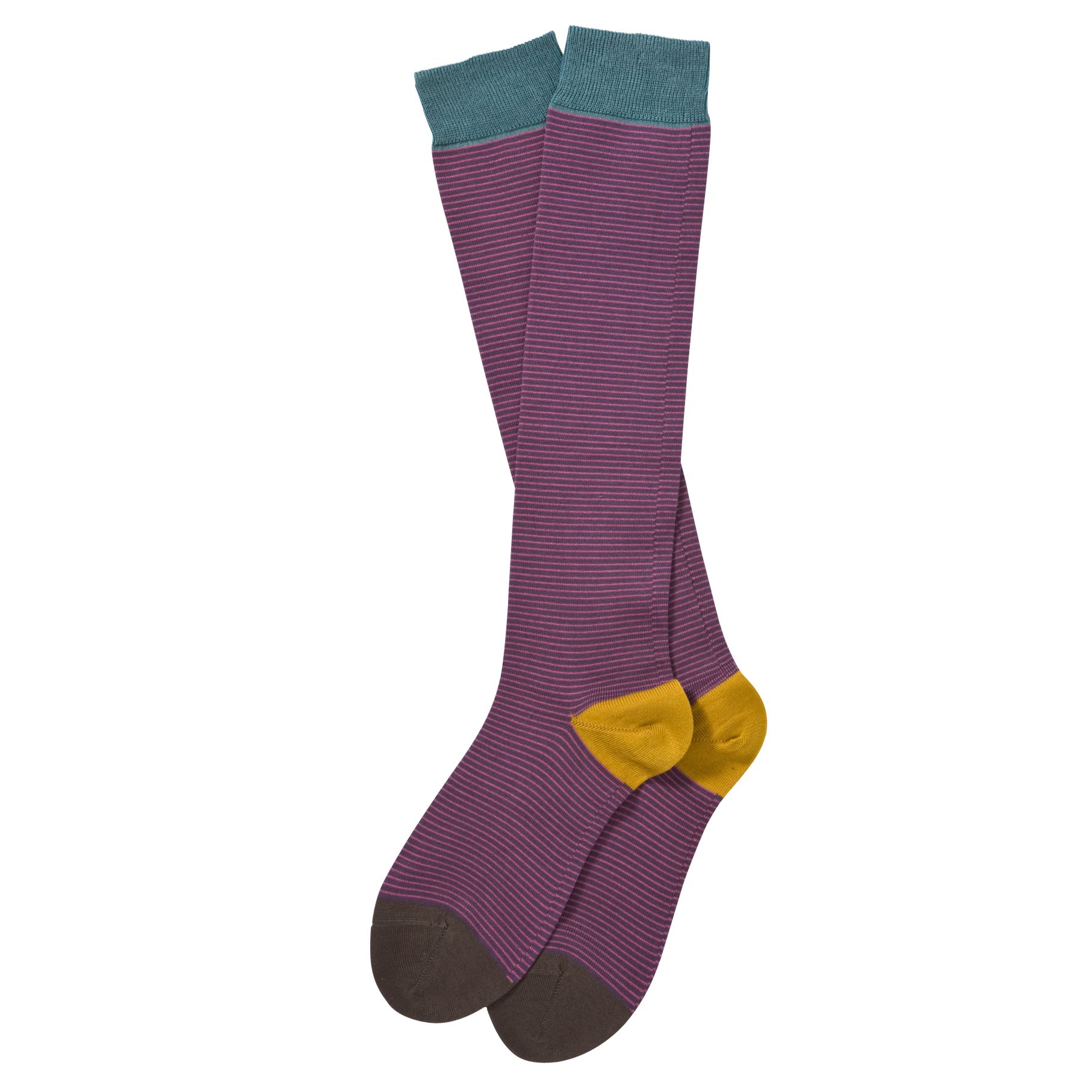 Joules Felicity Stripe Print Soft Socks, Mulberry