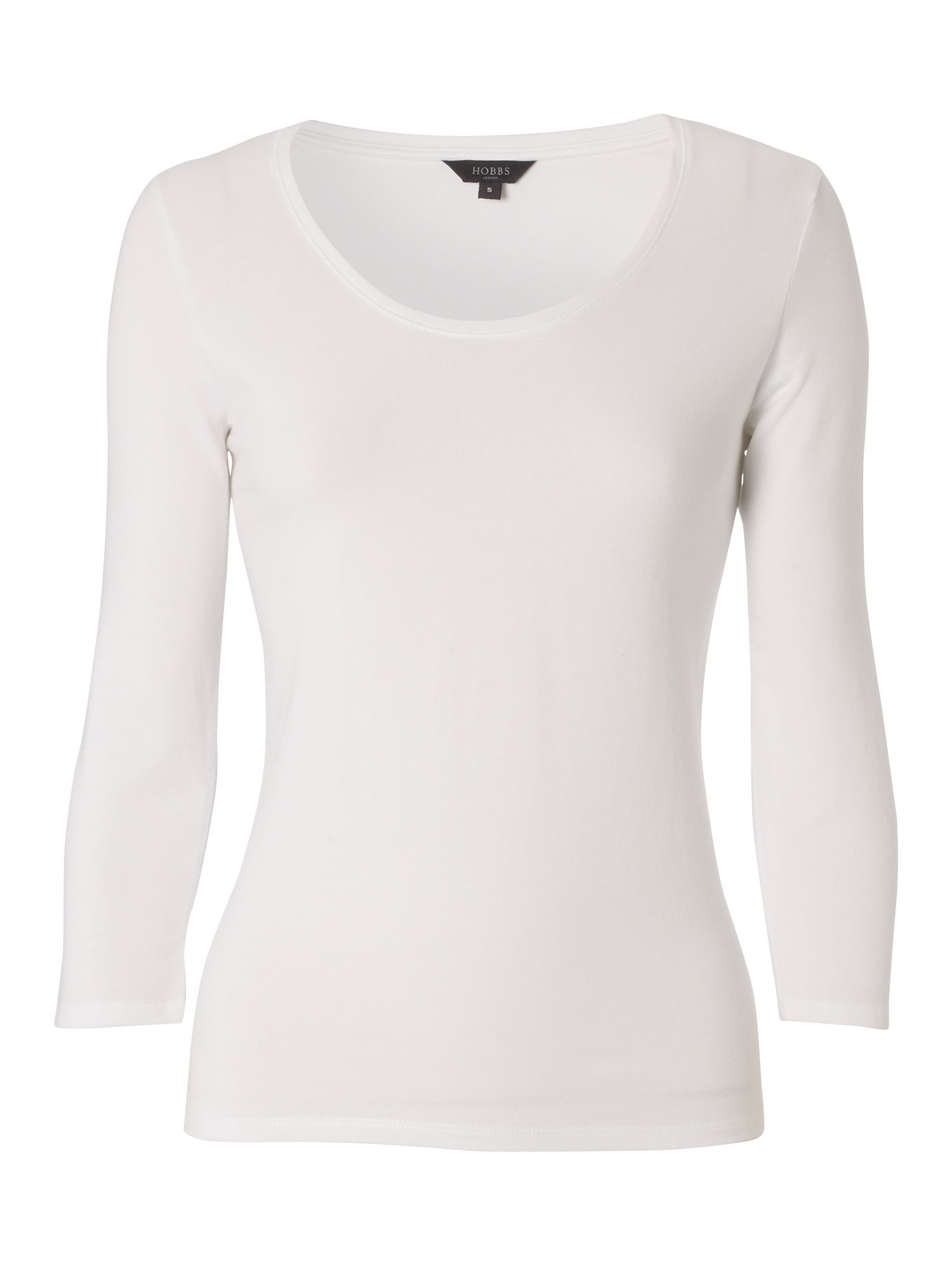 Hobbs Hilary Long Sleeve T-Shirt, White