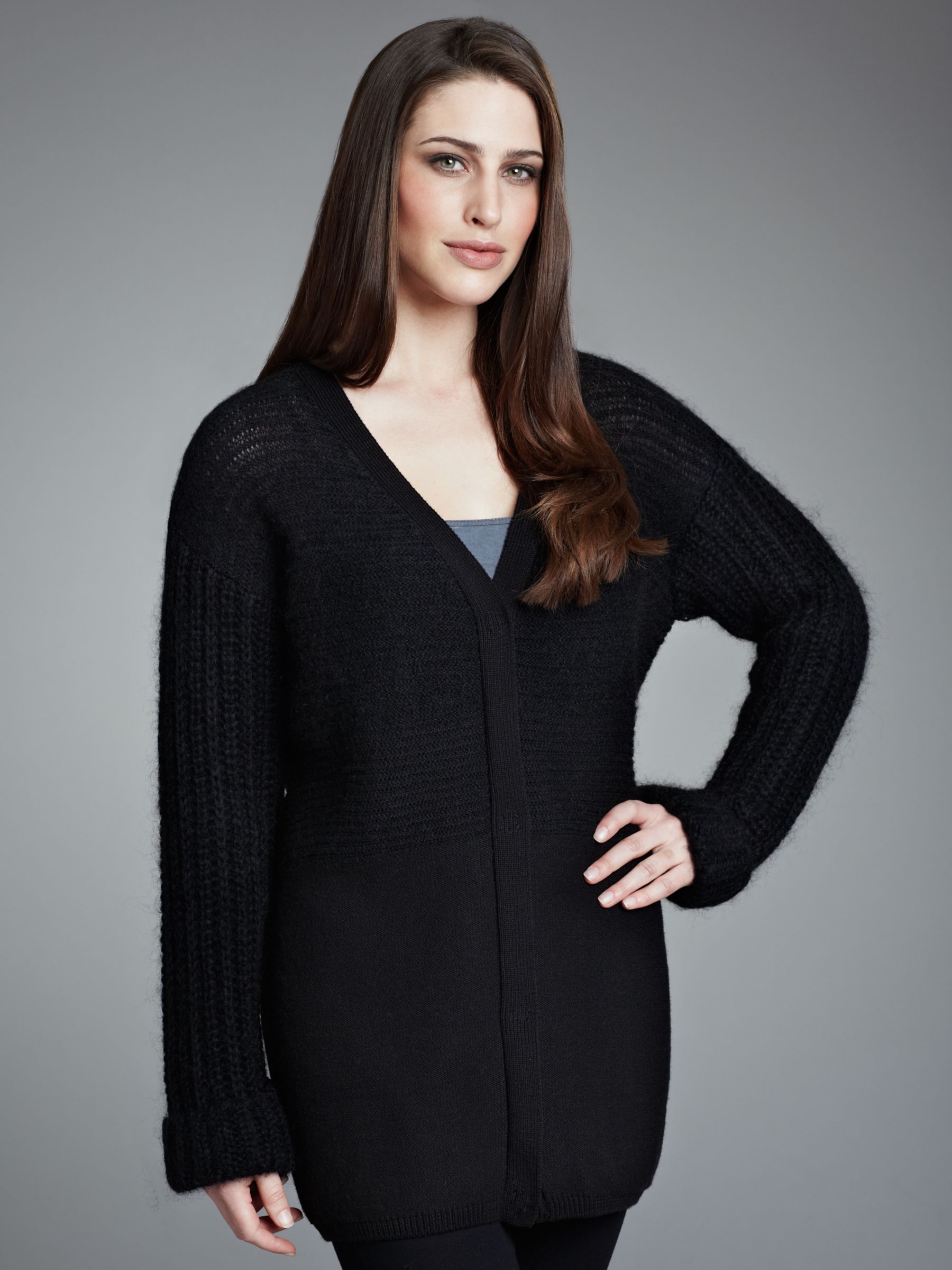 Armani Jeans Mohair Cardigan, Black