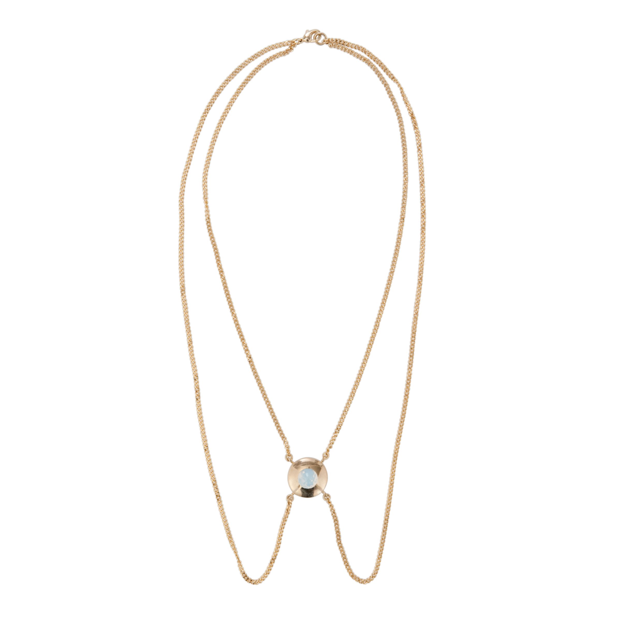 Inara Gold Plated Crystal Pendant Necklace
