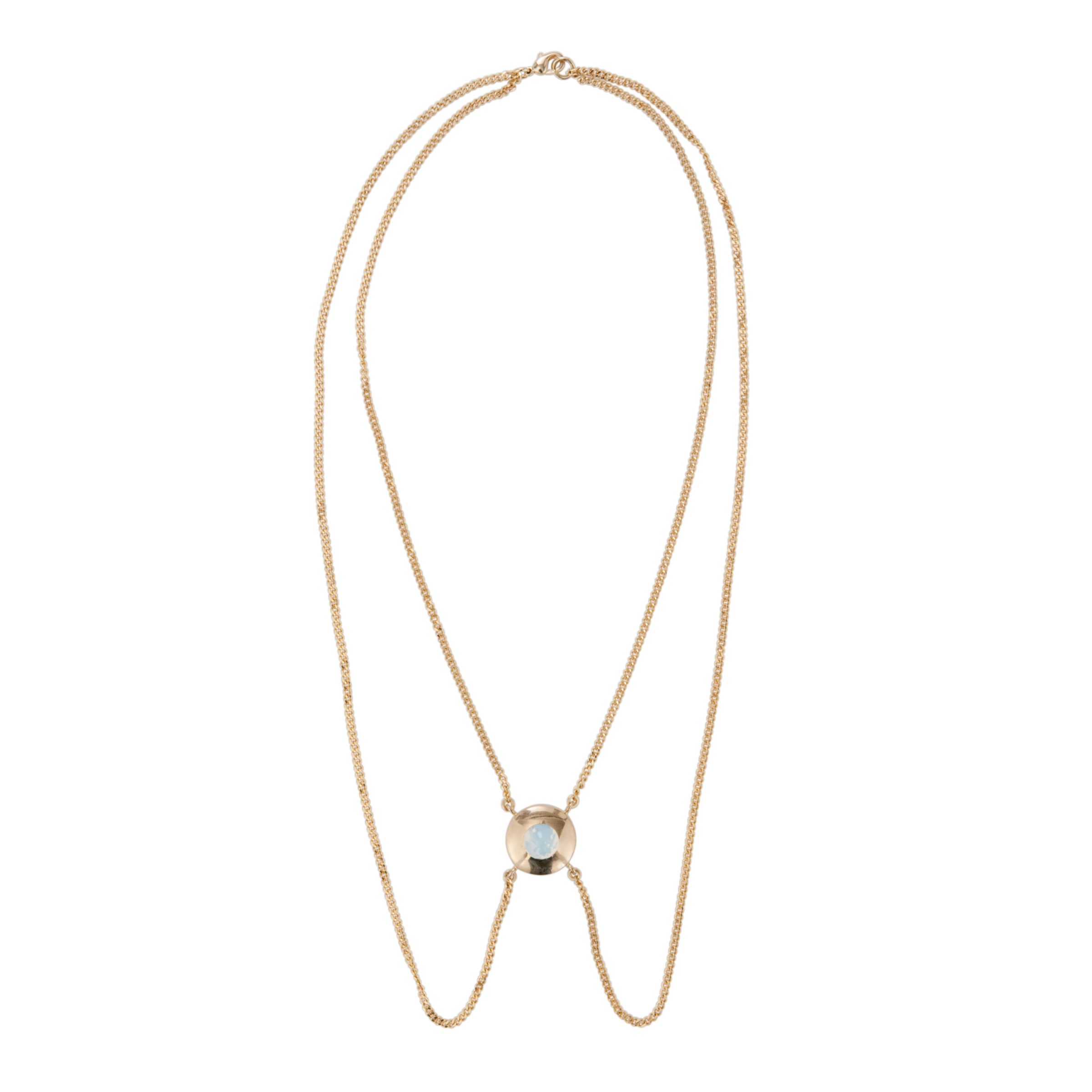 Inara Gold Plated Crystal Pendant Necklace