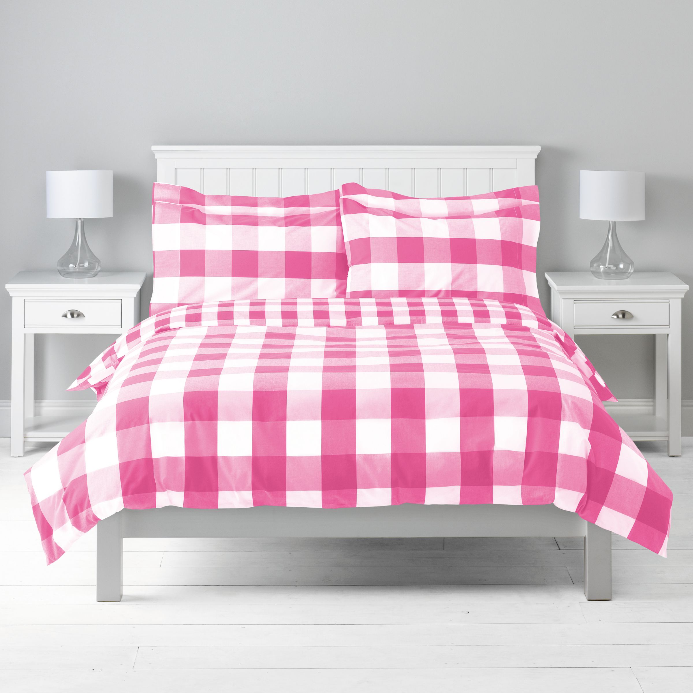 John Lewis Kenzie Duvet Cover, Pink