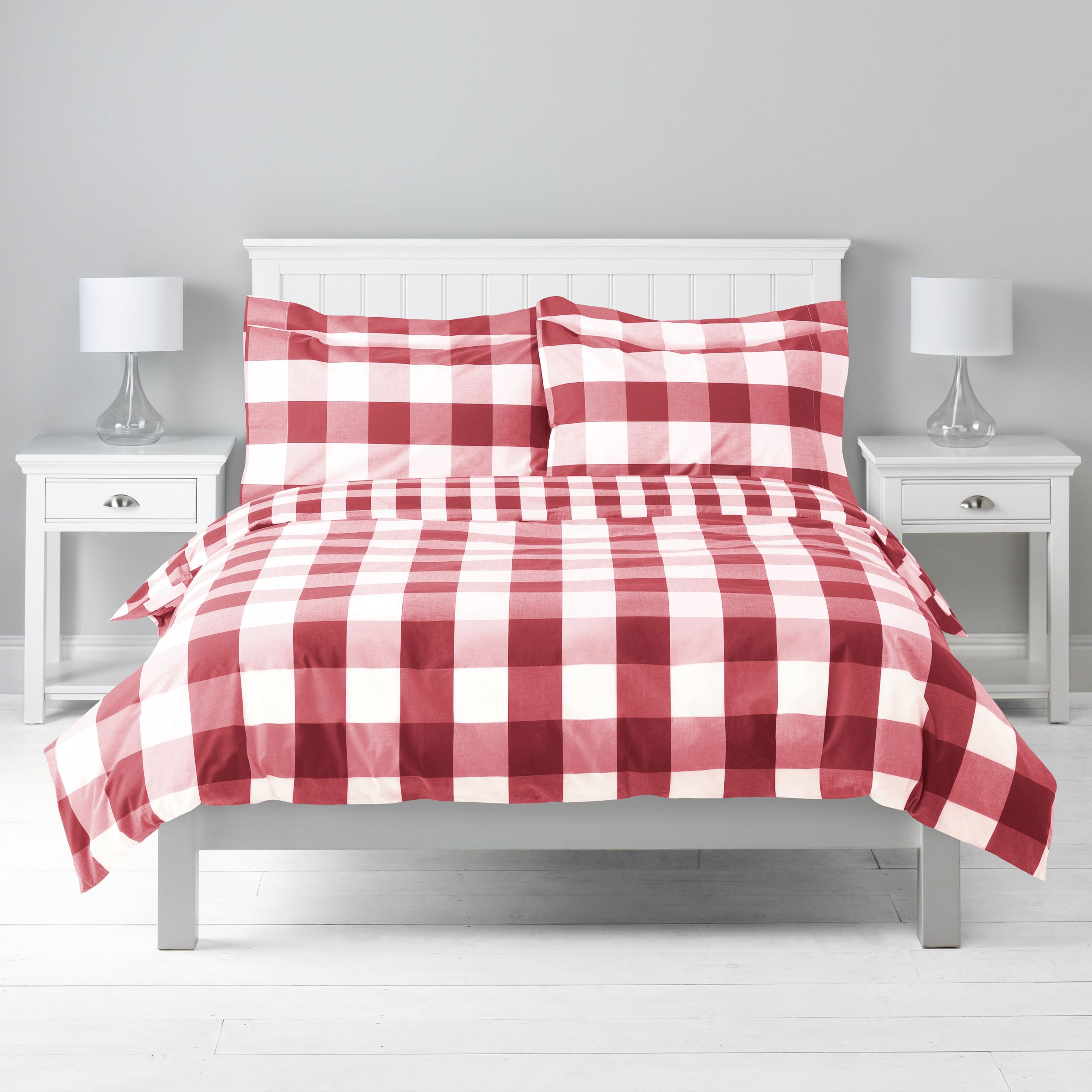 John Lewis Kenzie Duvet Cover, Red