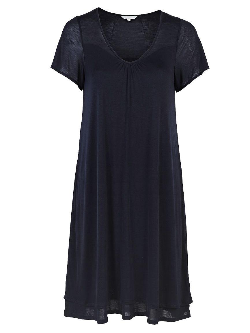 Double Layer T-Shirt Dress, Midnight