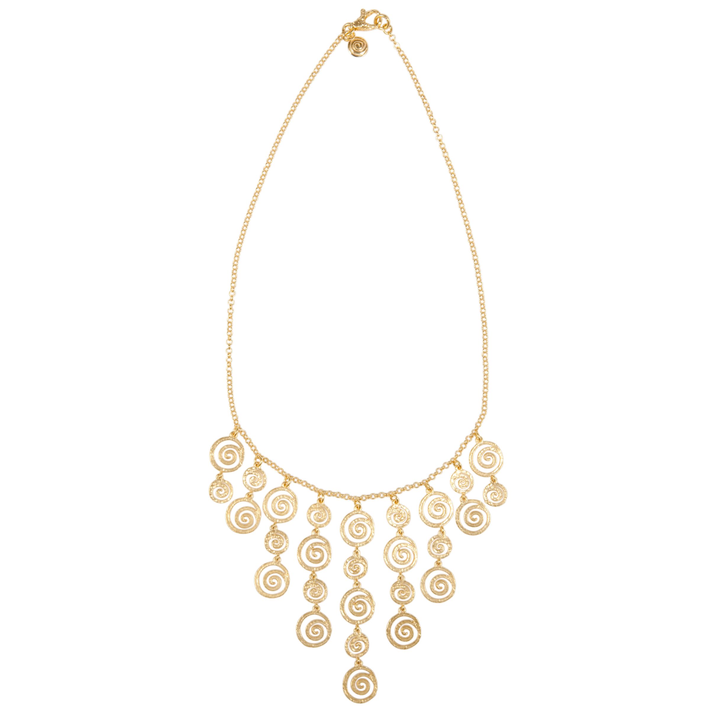 Etrusca 18ct Gold Plated Ornate Spiral Style Bib Necklace