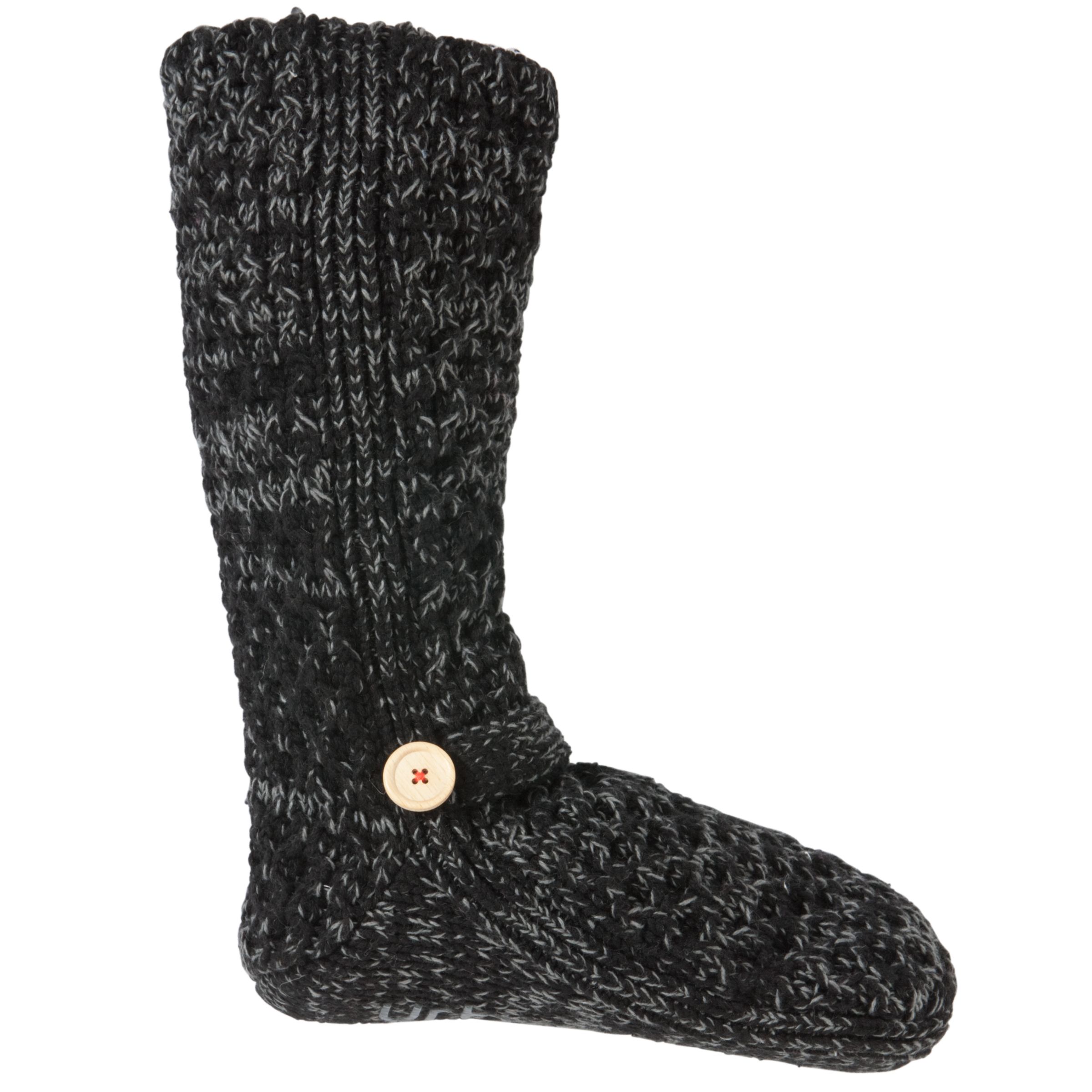 Urban Knit Textured Boot Socks, Black