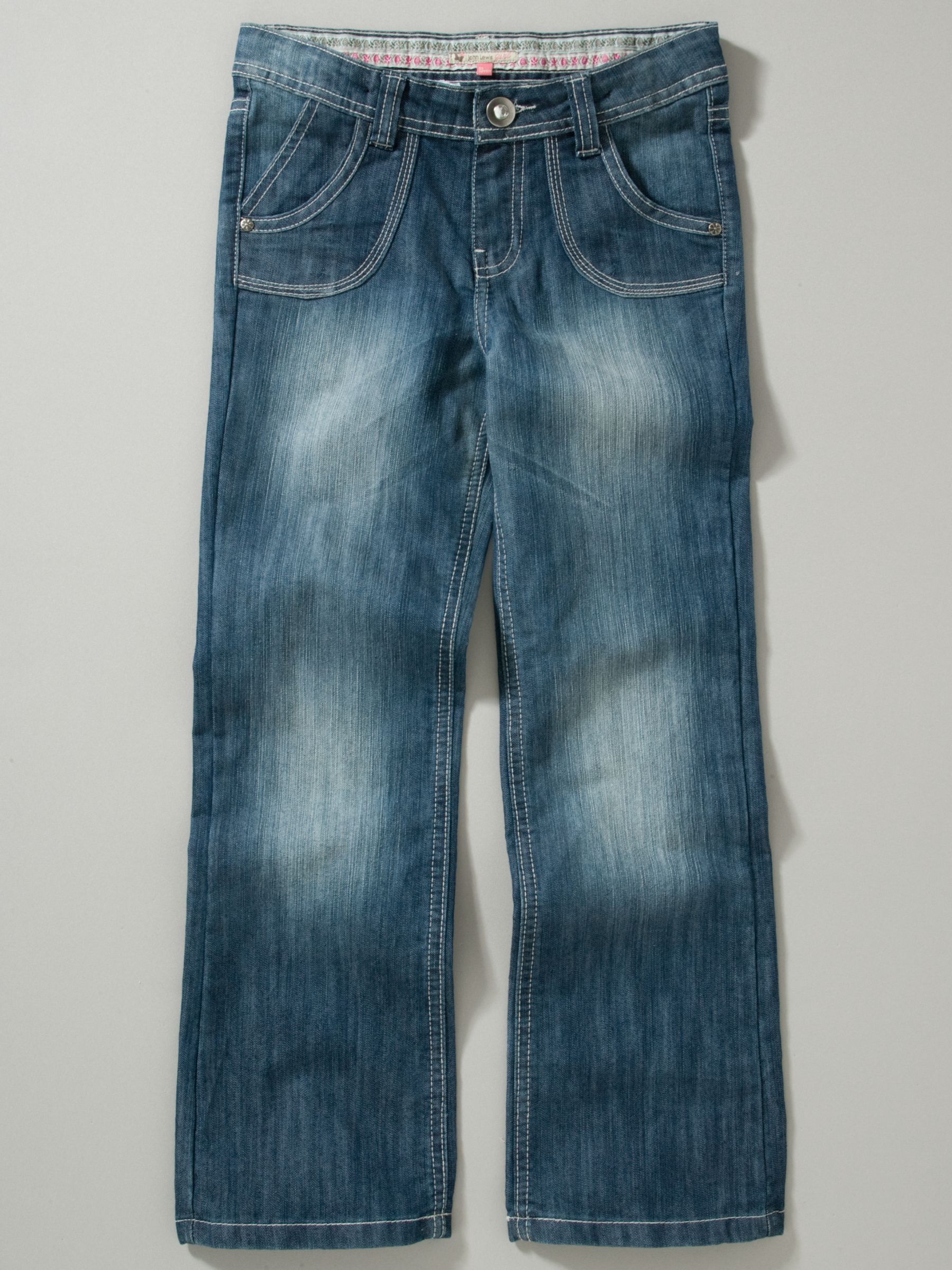John Lewis Girl Bootcut Jean, Mid Wash