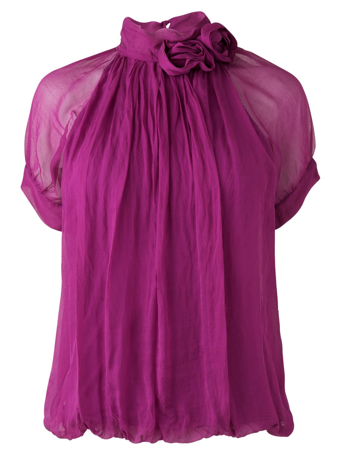 Silk Flower Blouse, Pink