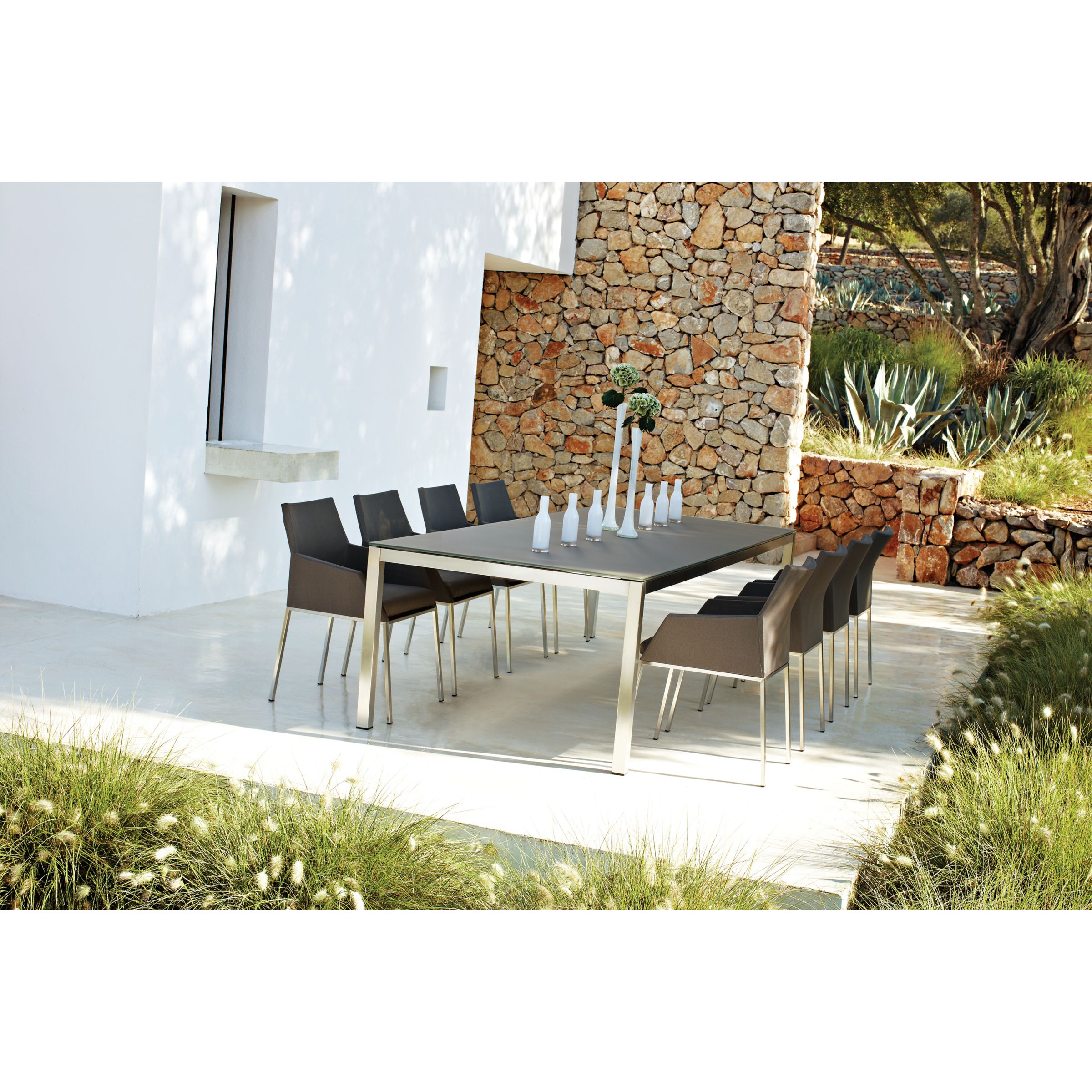 Gloster Kore Outdoor Furniture, White Glass