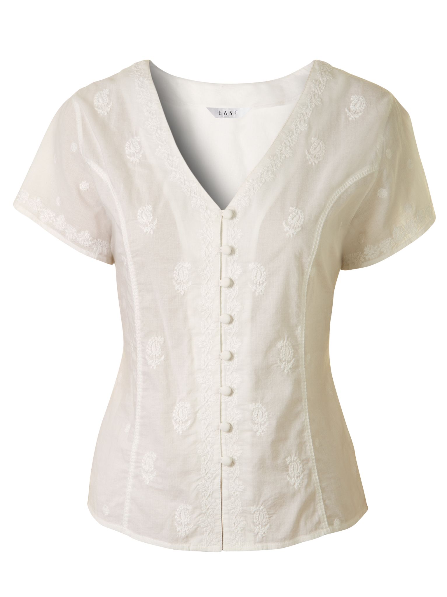 East Sreya Emboidered Blouse, White