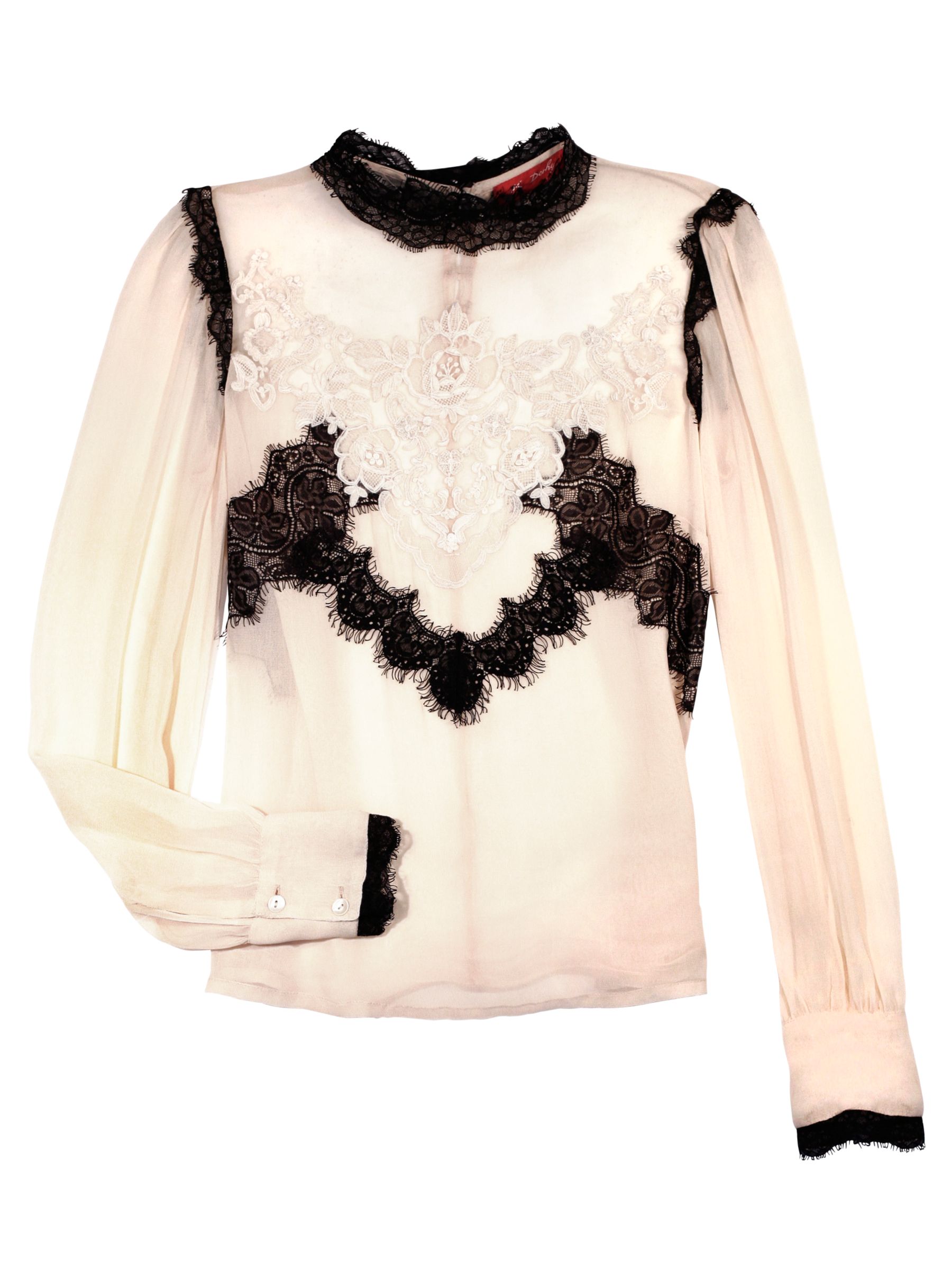 Derhy Abamdon Vintage-Style Blouse, Nude