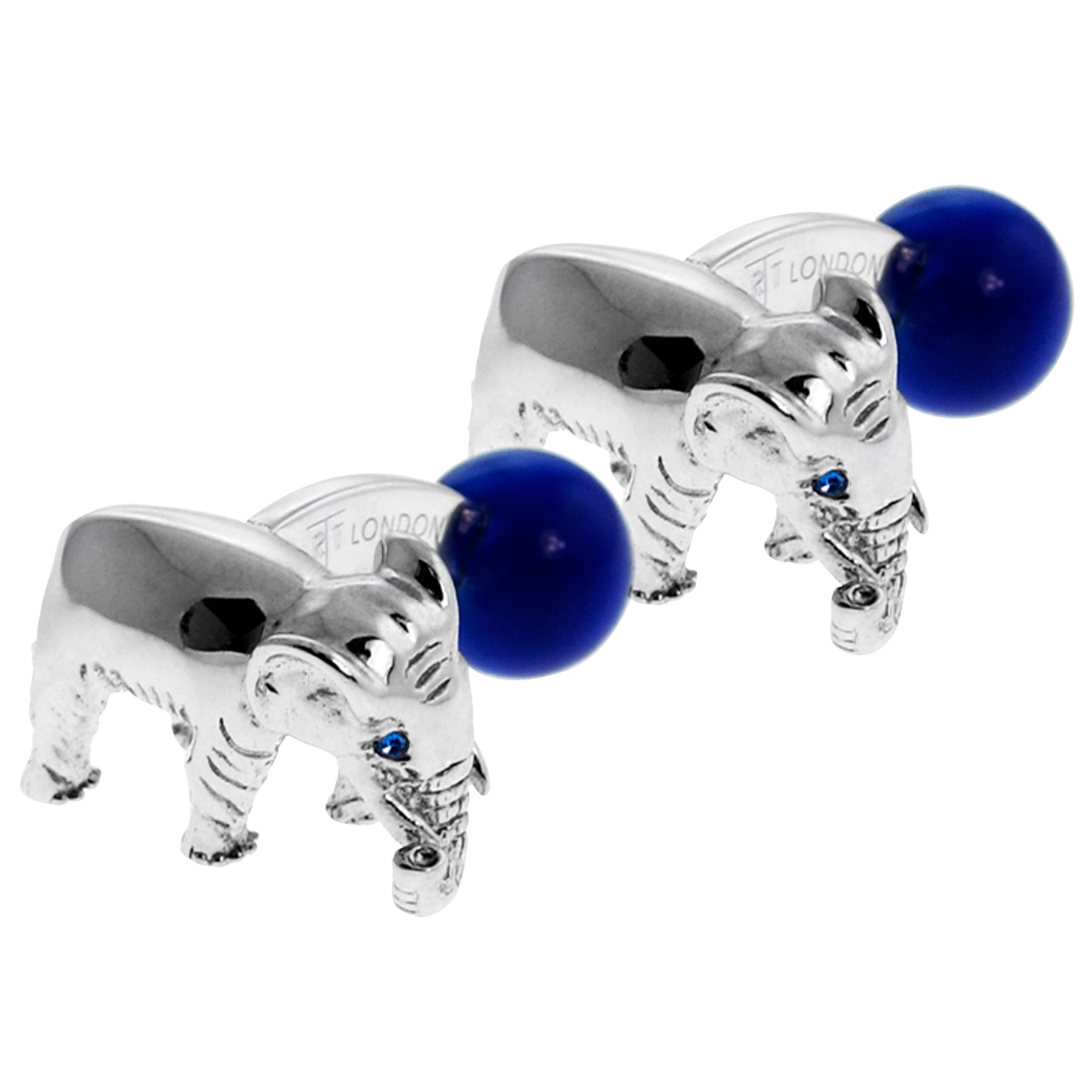 Tateossian Elephant Cufflinks, Silver