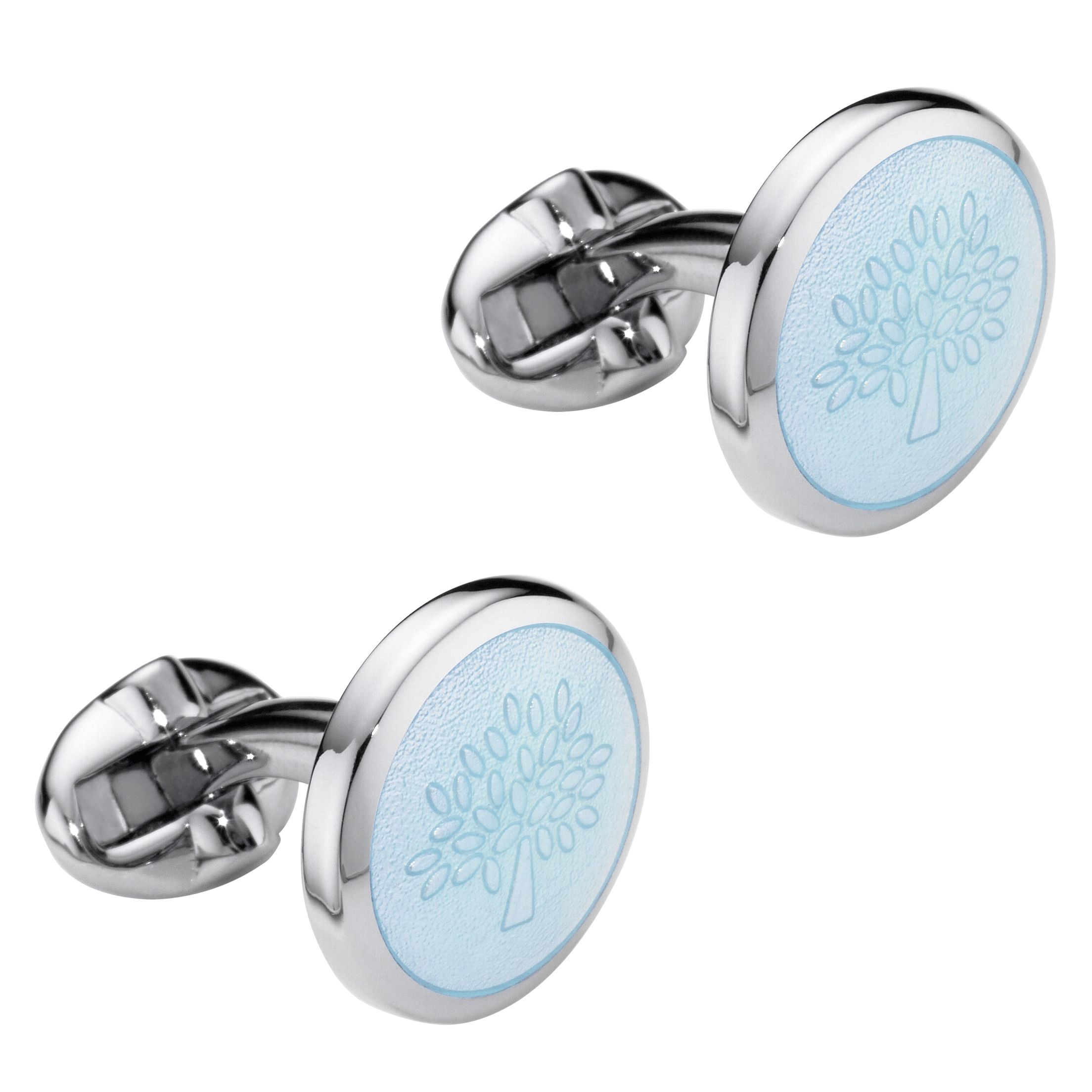 Mulberry Transparent Tree Cufflinks, Blue