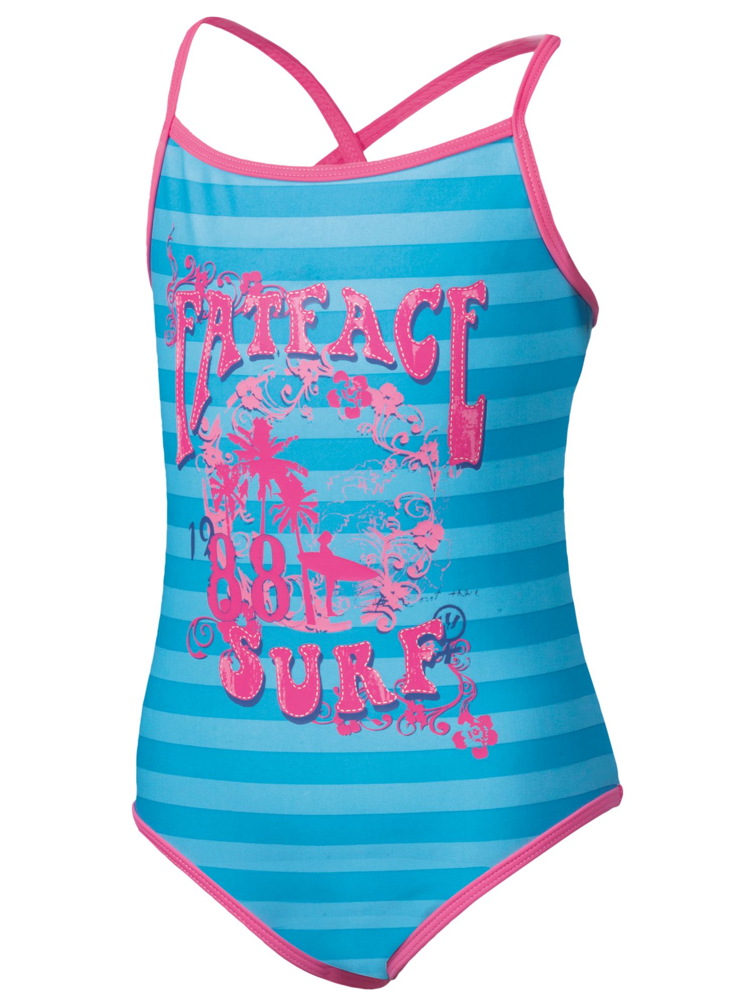 Fat Face Nita Swimsuit, Blue/Pink