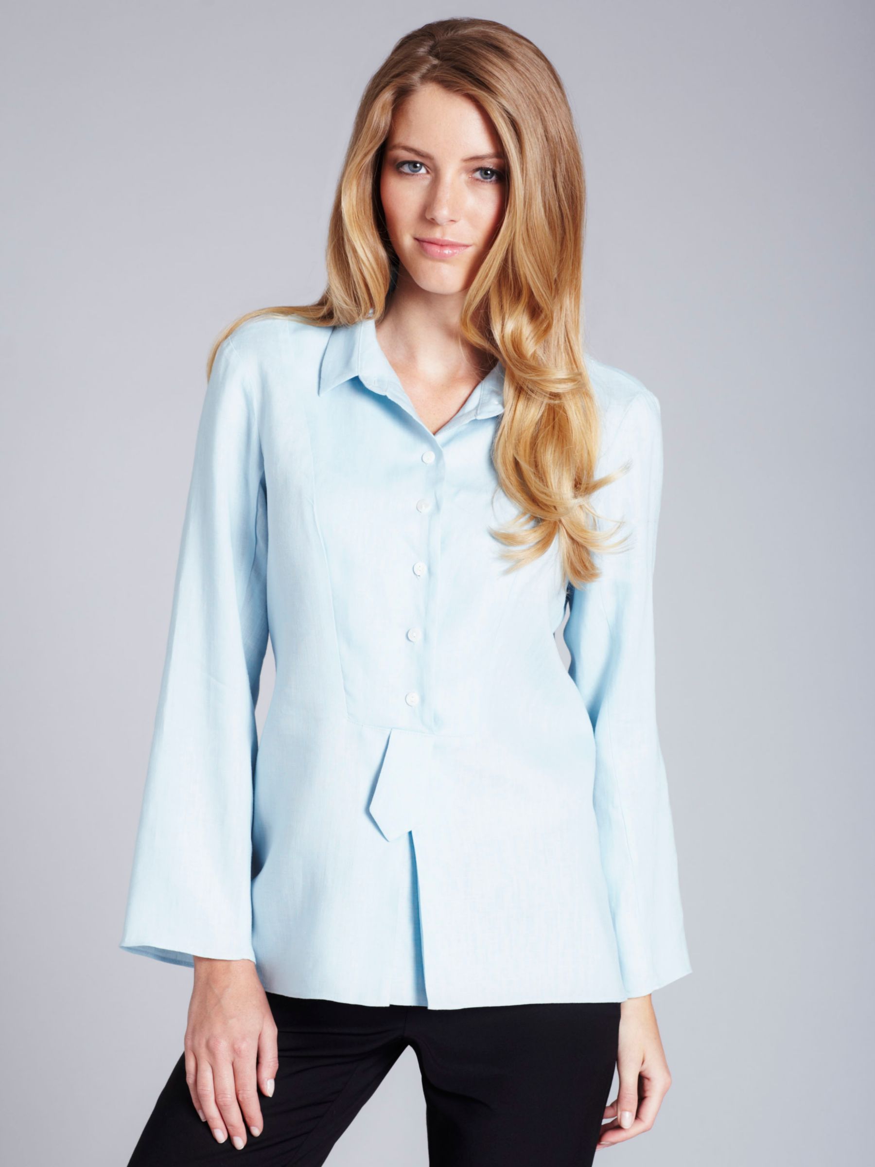 Paul Costelloe Plaqet Blouse, Sky blue