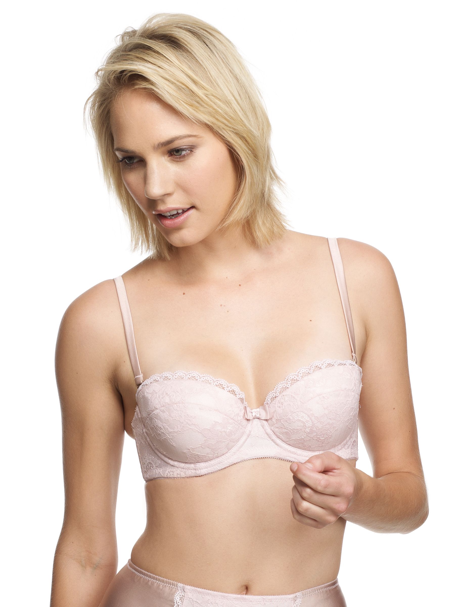 Tracey Boyd for John Lewis Women Heavenly Lace Strapless Bra Rose