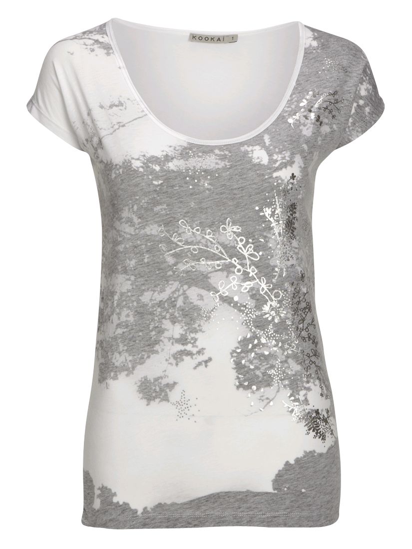 Kookai Foil Print T-Shirt, White