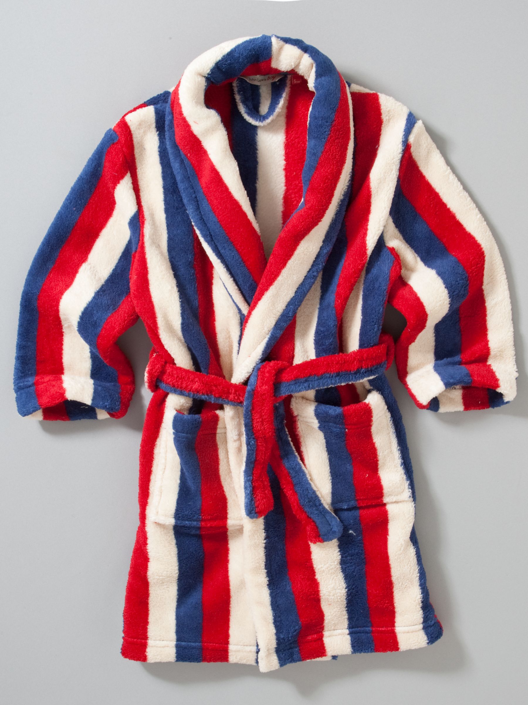 John Lewis Boy Stripe Robe, Multi