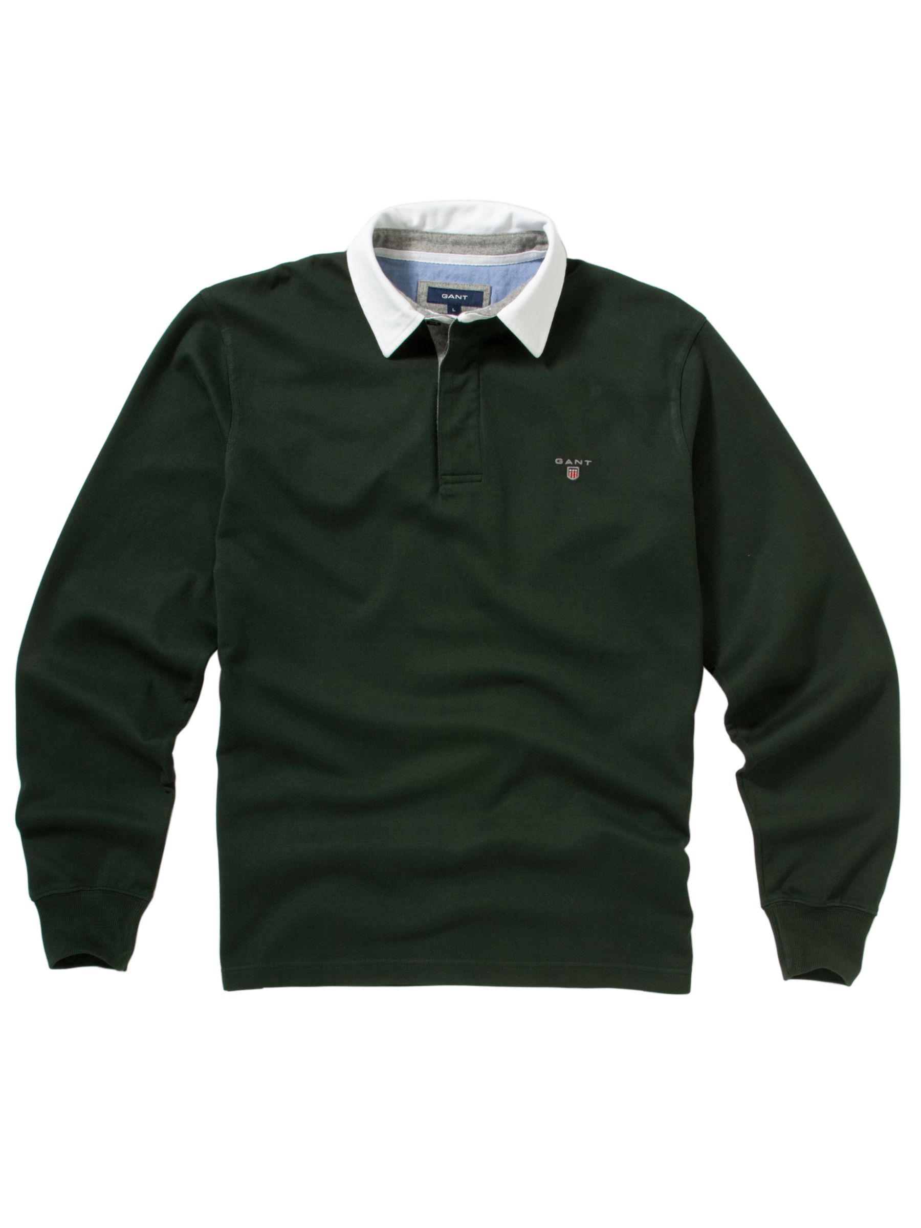 Solid Heavy Rugby Shirt, Green