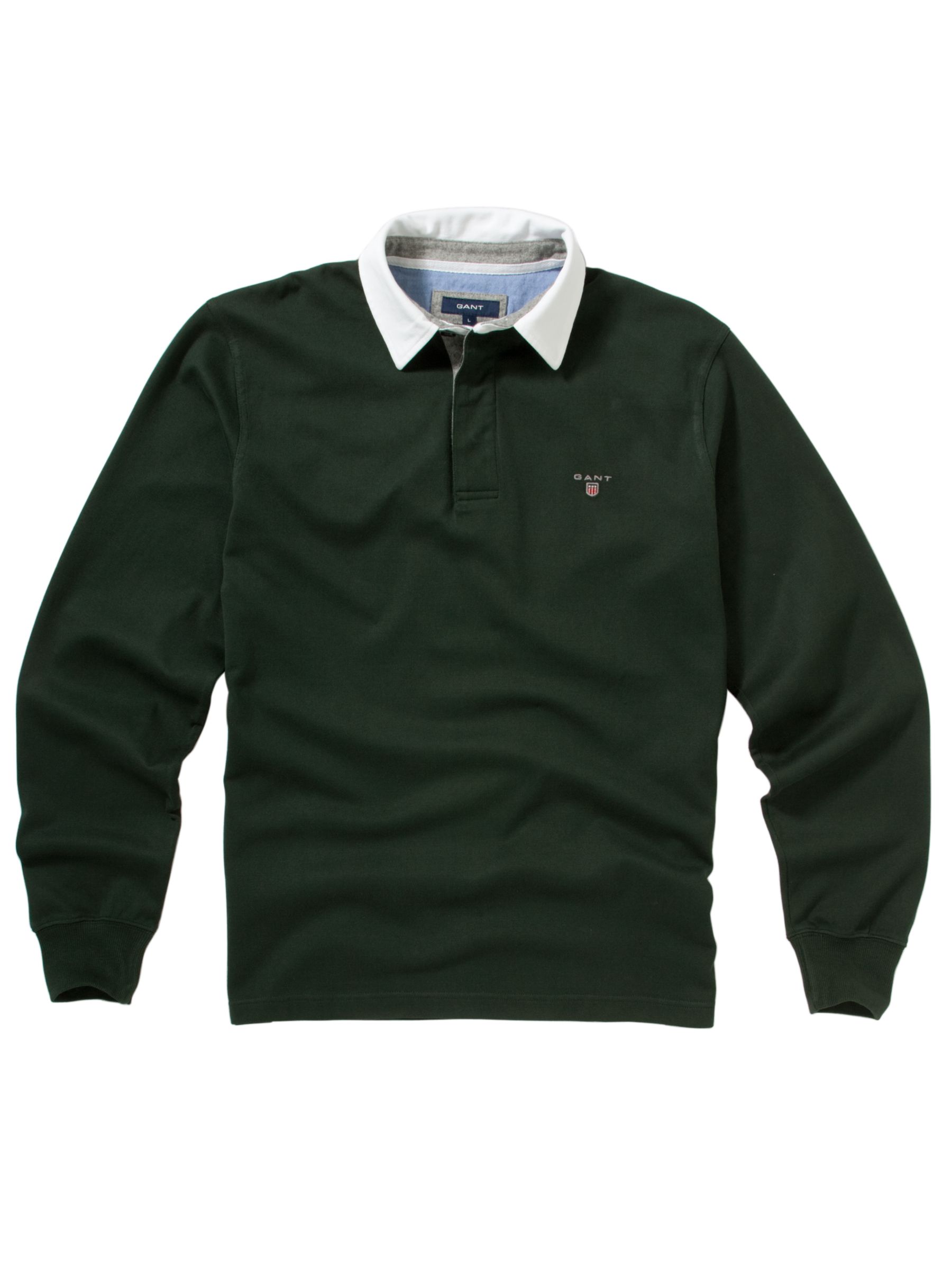 Gant Solid Heavy Rugby Shirt, Green