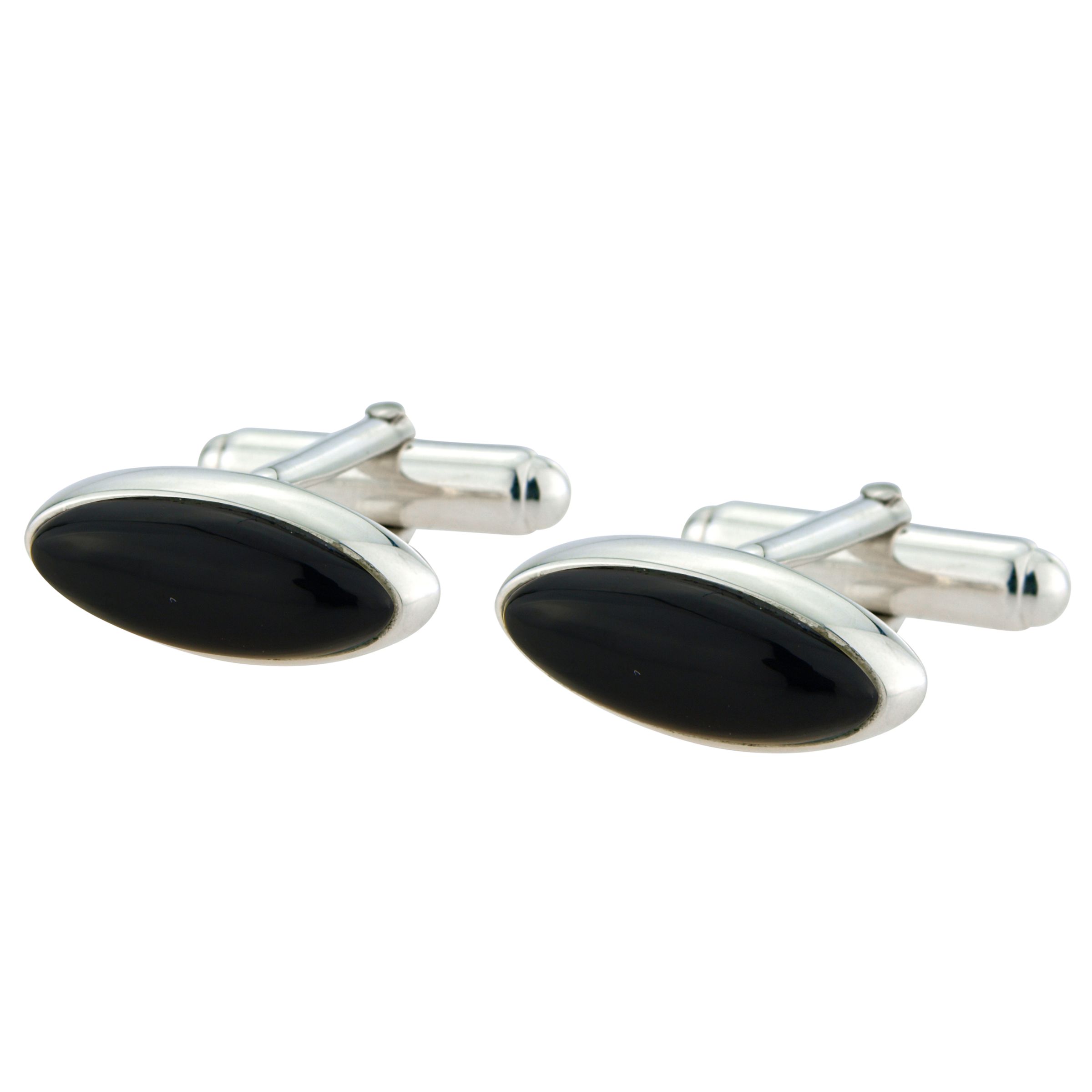 So Jewellery Onyx and Sterling Silver Cufflink,
