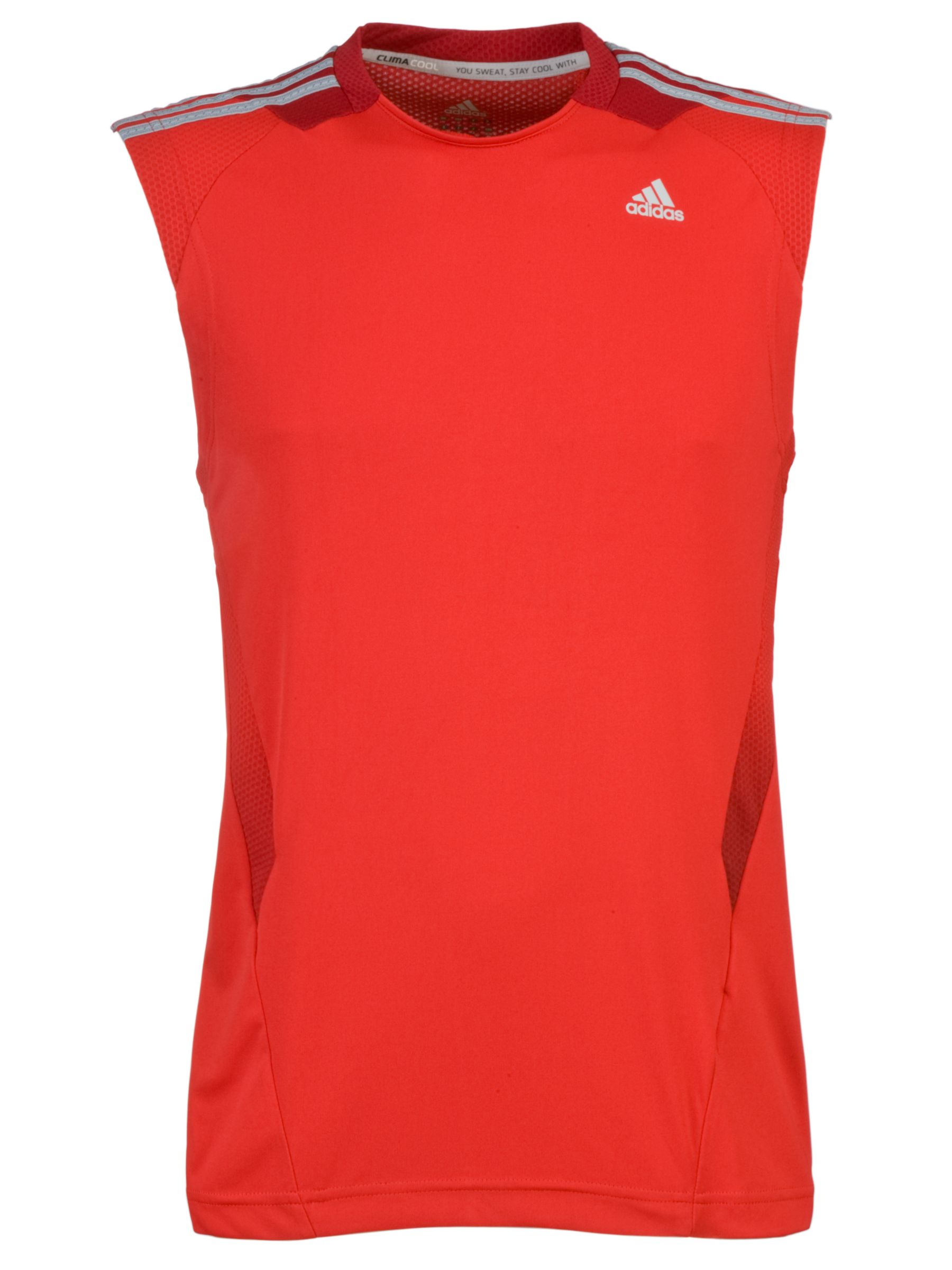 Adidas Clima365 Sleeveless T-Shirt, Red/Strong red