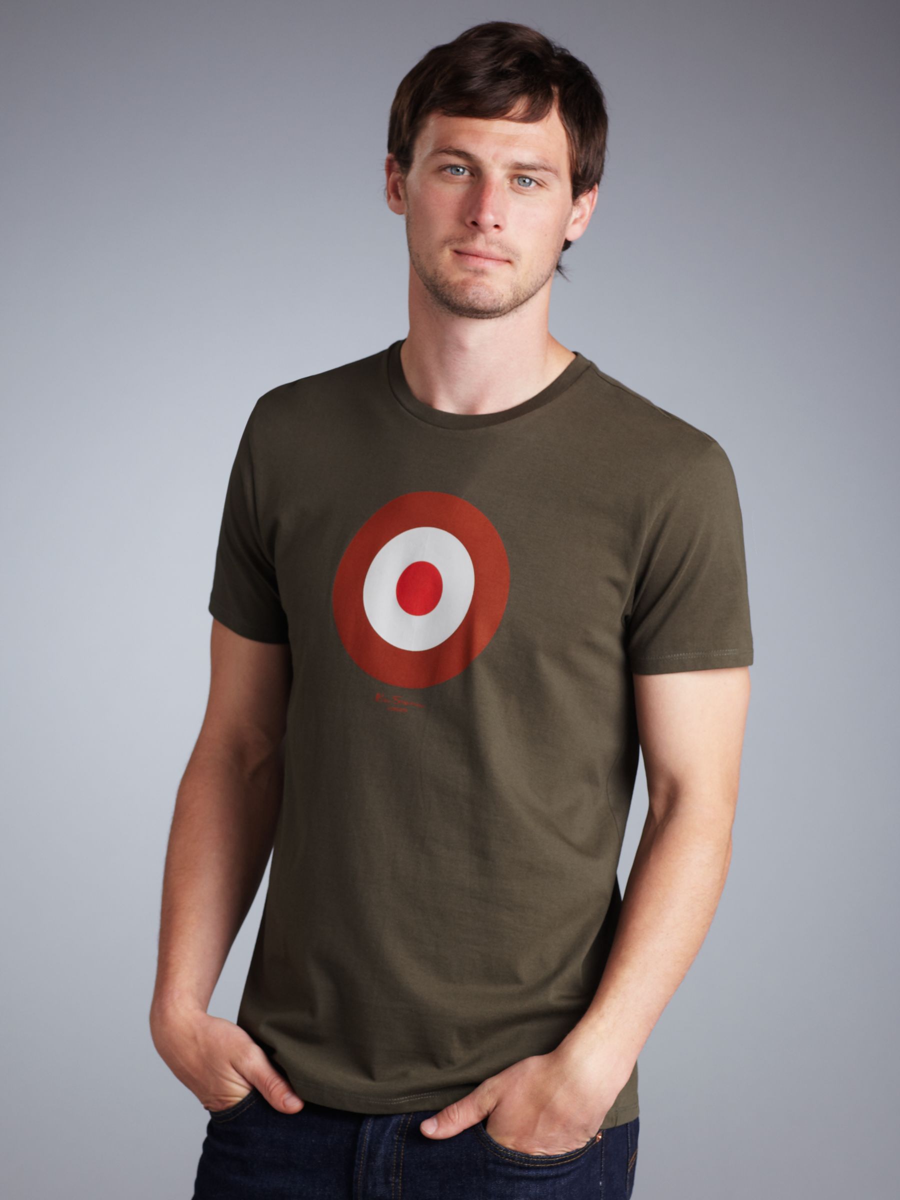 Ben Sherman Target Print T-Shirt, Green