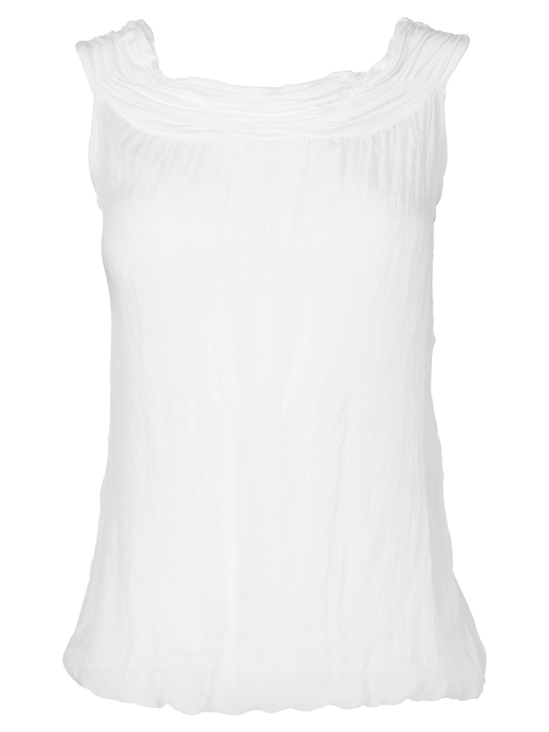 Sleeveless Gypsy Blouse, White