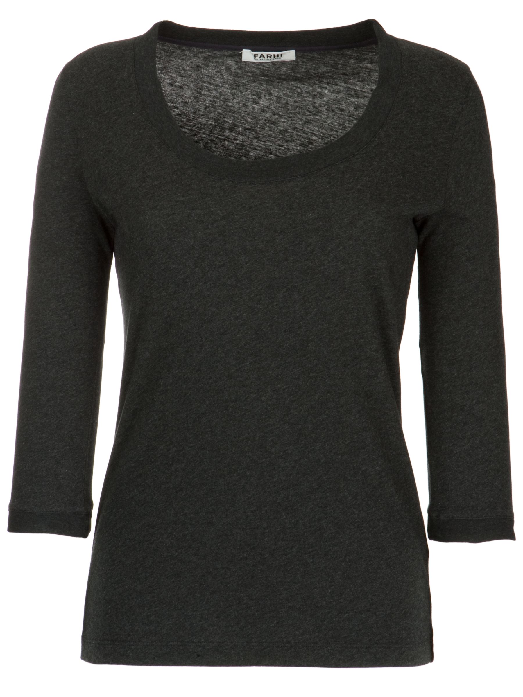 Round Neck T-Shirt, Charcoal