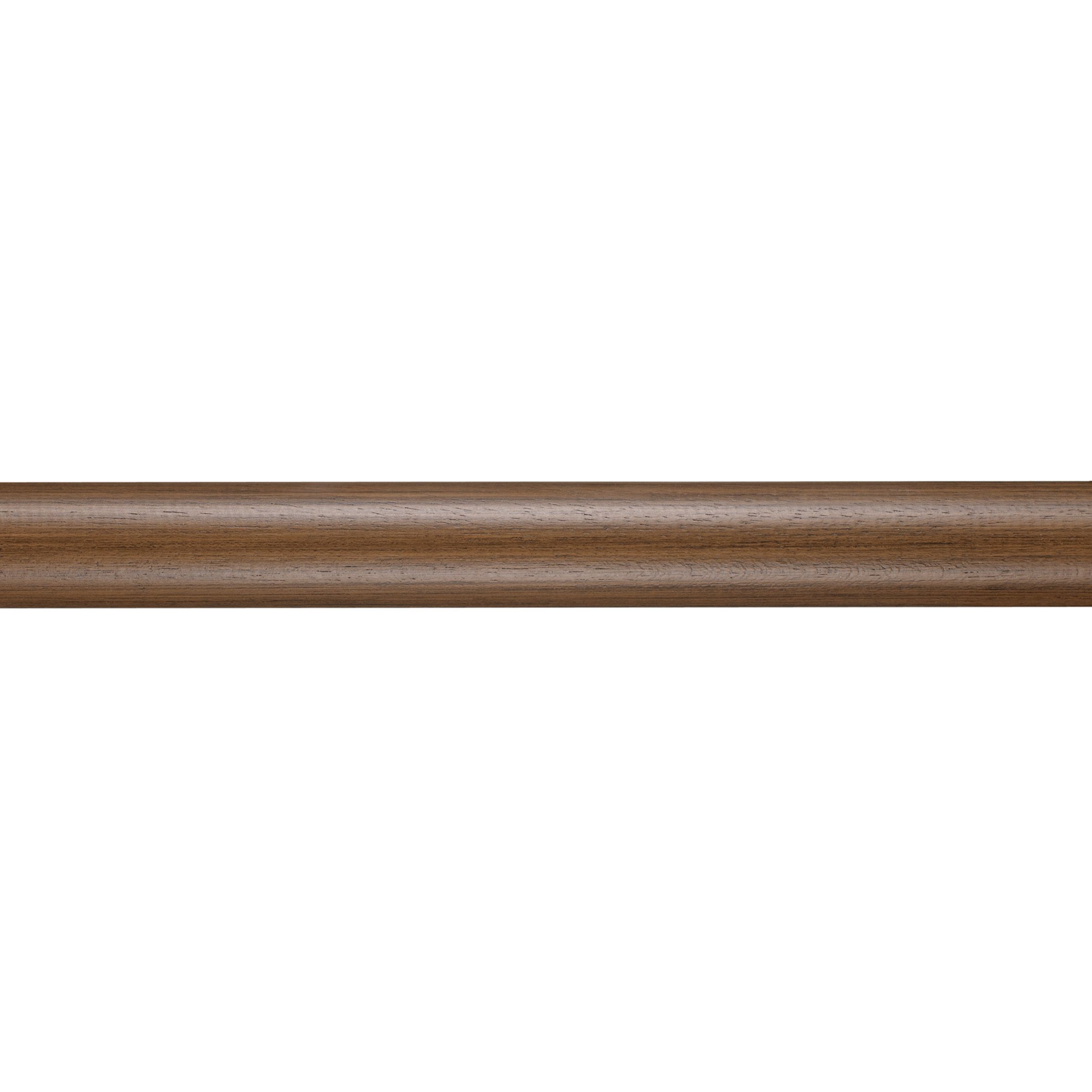 John Lewis Walnut Wood Curtain Poles, Dia.35mm