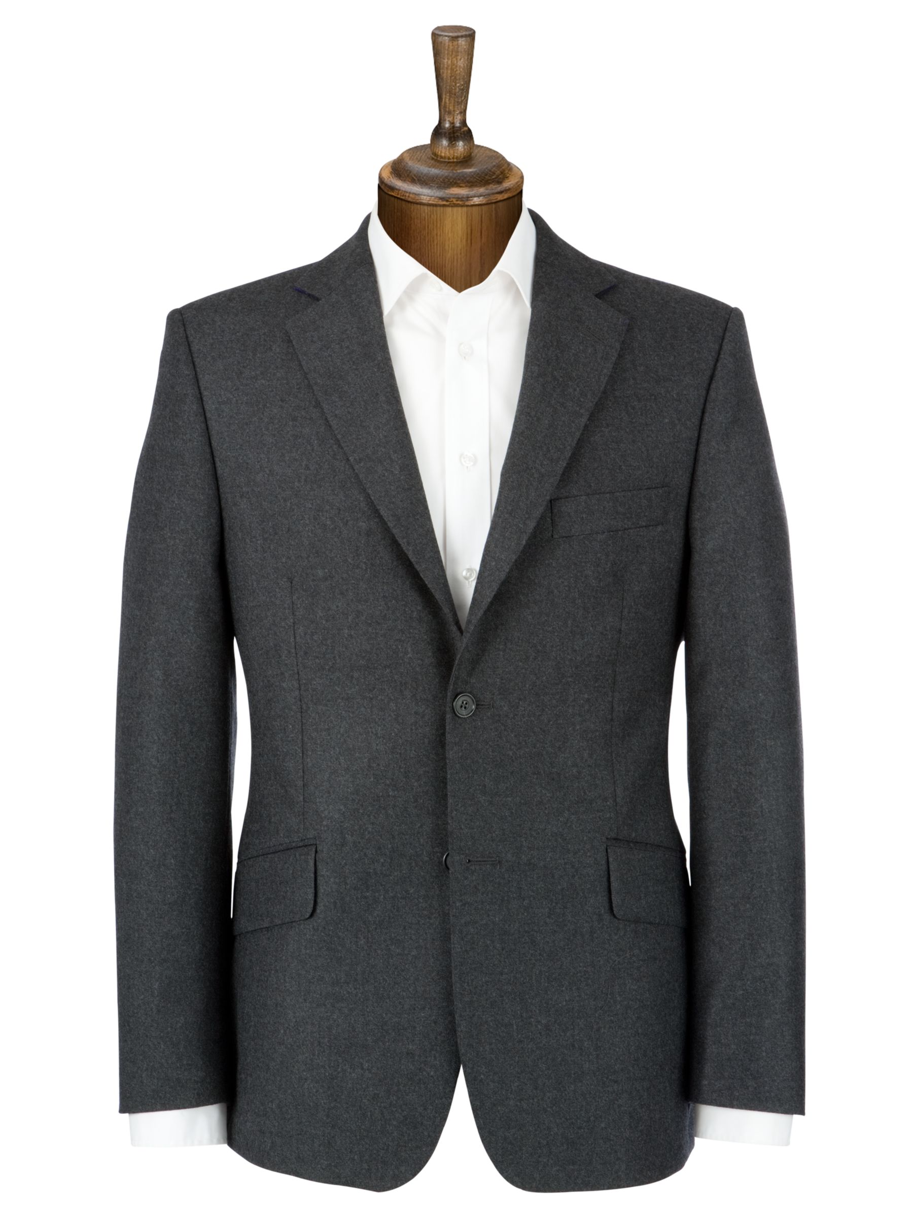 Paul Costelloe Barberis Flannel Suit Jacket, Charcoal at John Lewis