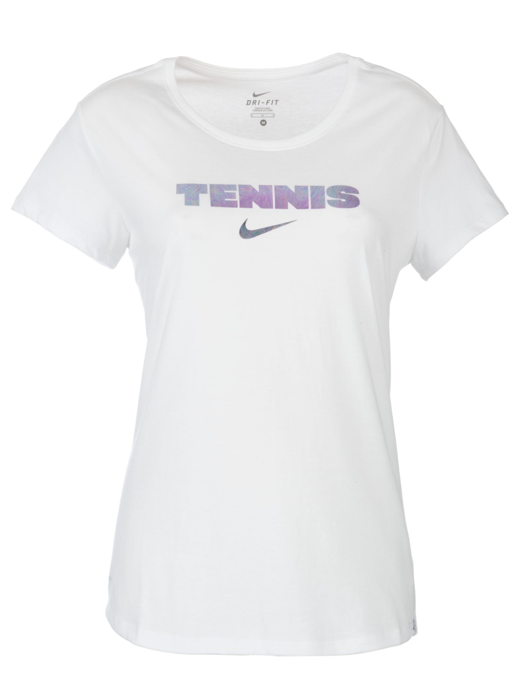 Nike Tennis Swoosh T-Shirt, White/black