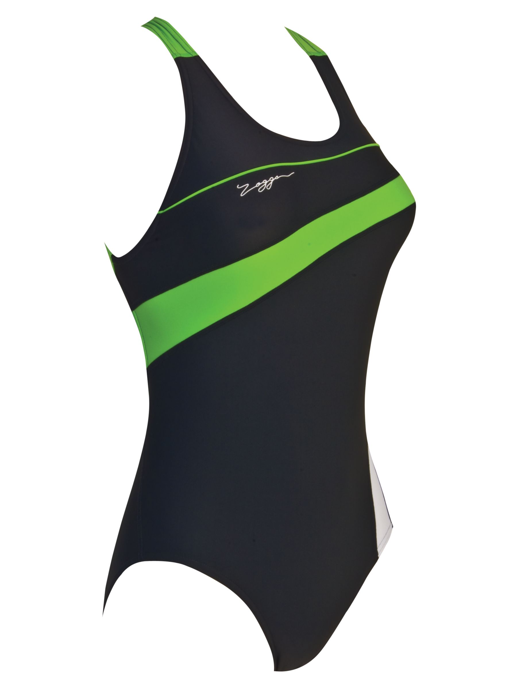 Zoggs Palm Cove Flyback Swimsuit, Grey/green