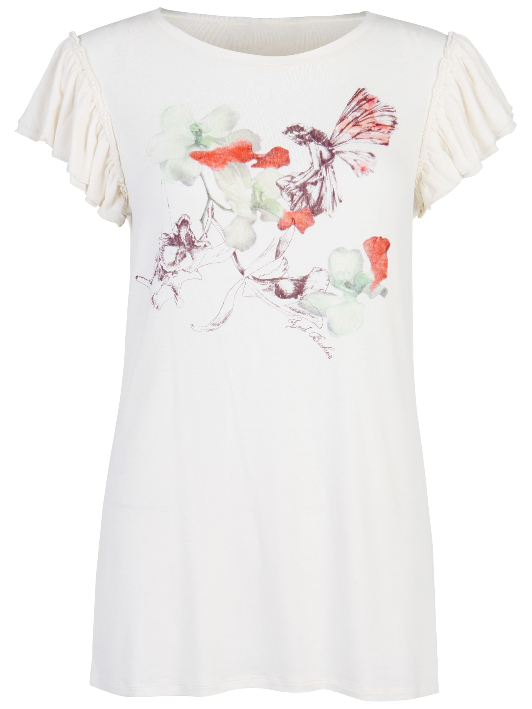 Ted Baker Philly Fairy Print T-Shirt, Cream