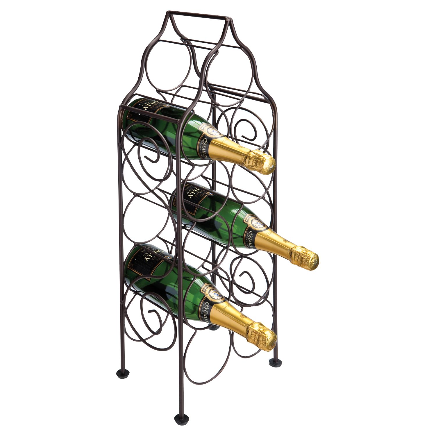 RTA Imperro 11 Bottle Wine Rack, Antique Bronze