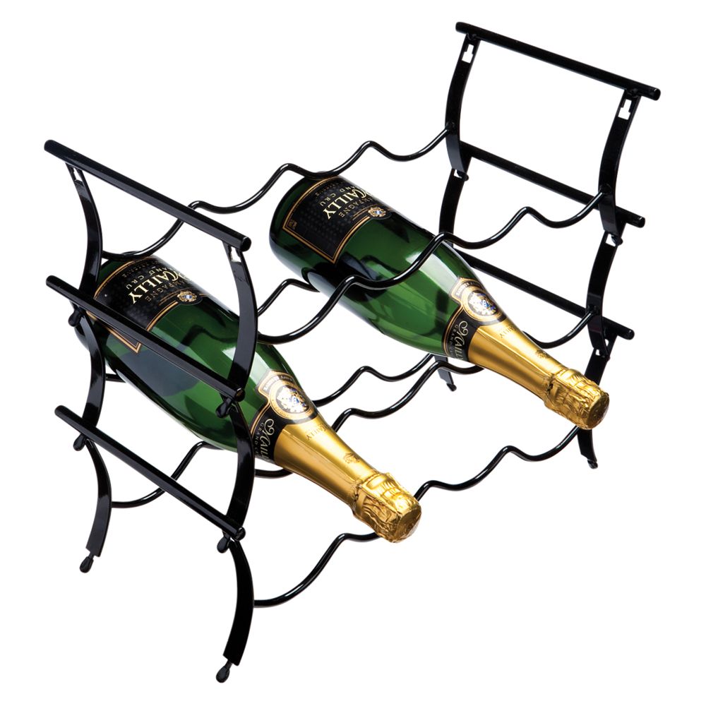 RTA Winestak 12 Bottle Wine Rack, Black