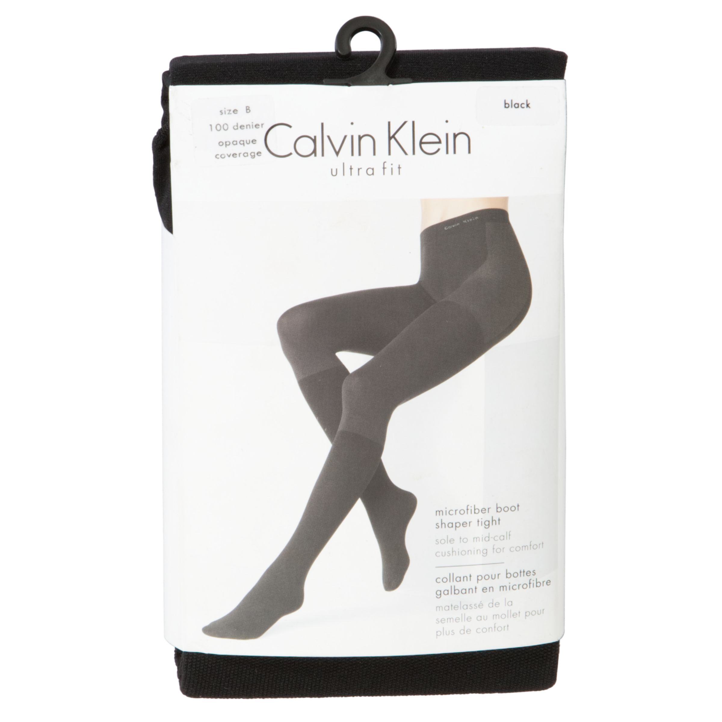 Calvin Klein Microfiber Boot Shaper Tights Black