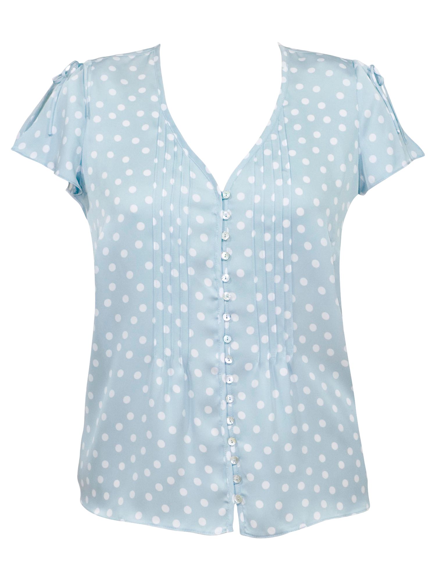 Spot Print Blouse Top, Eau de Nil