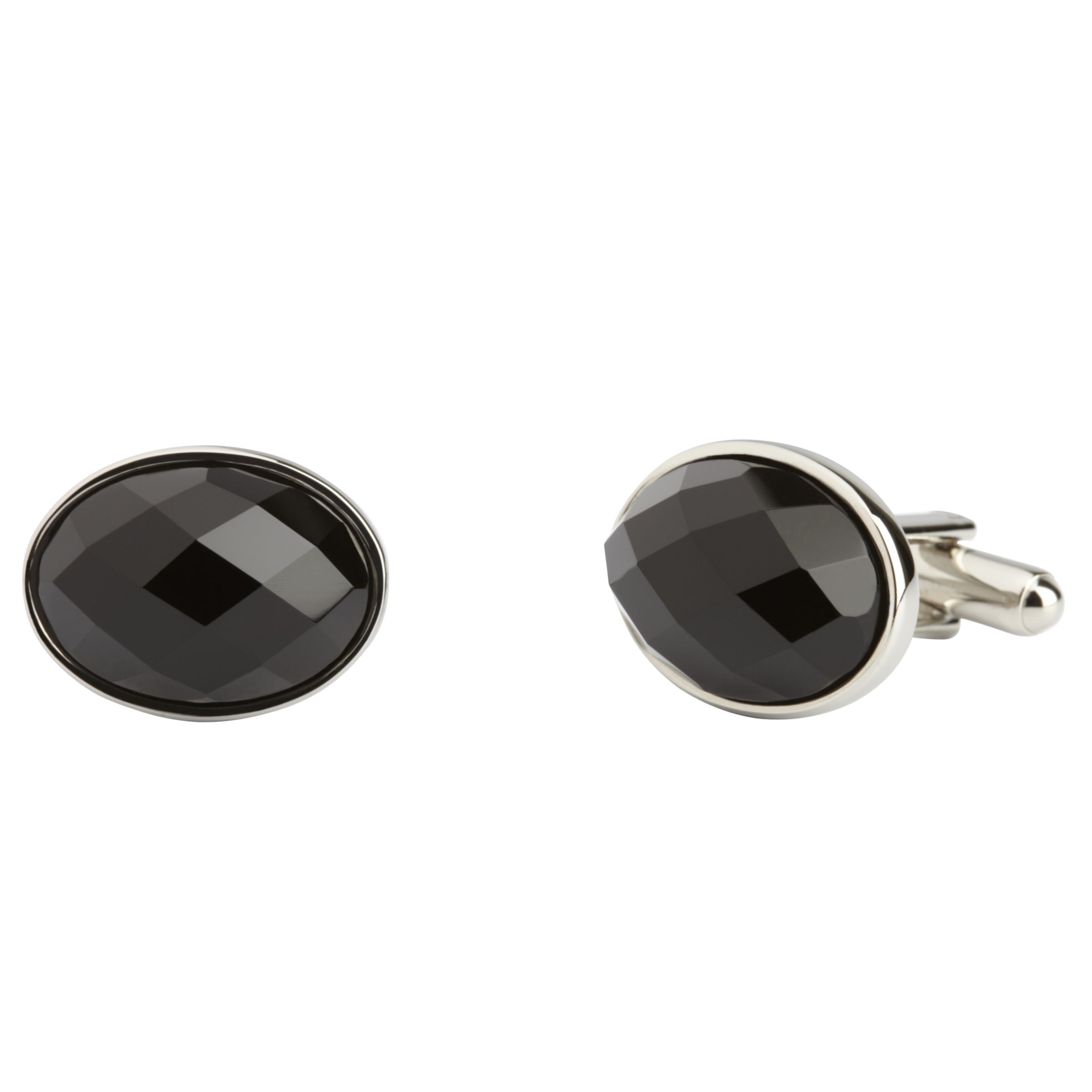 Simon Carter Onyx Oval Cufflinks, Black