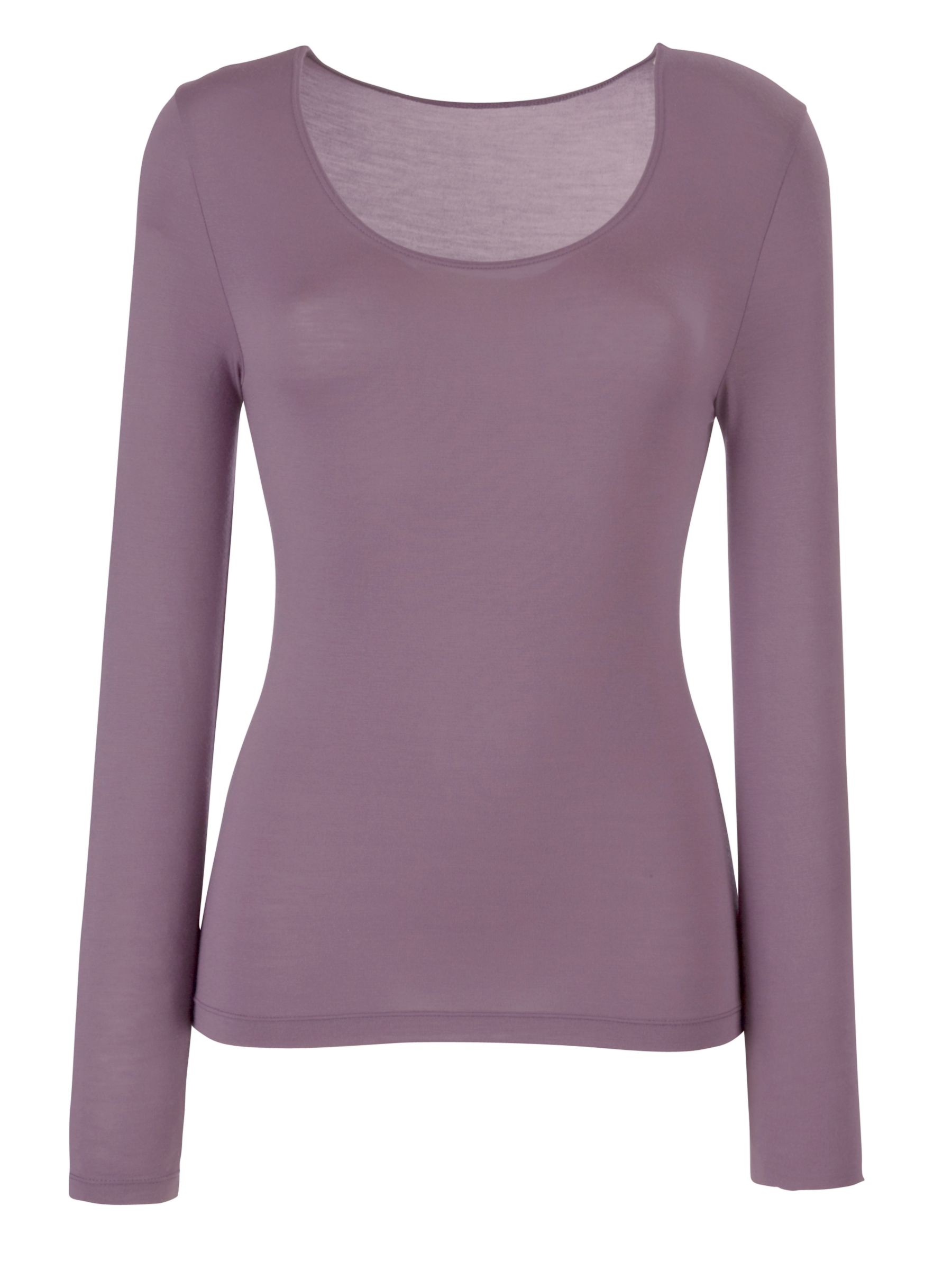 John Lewis Women Long Sleeve Heat Generating Thermal Top Purple