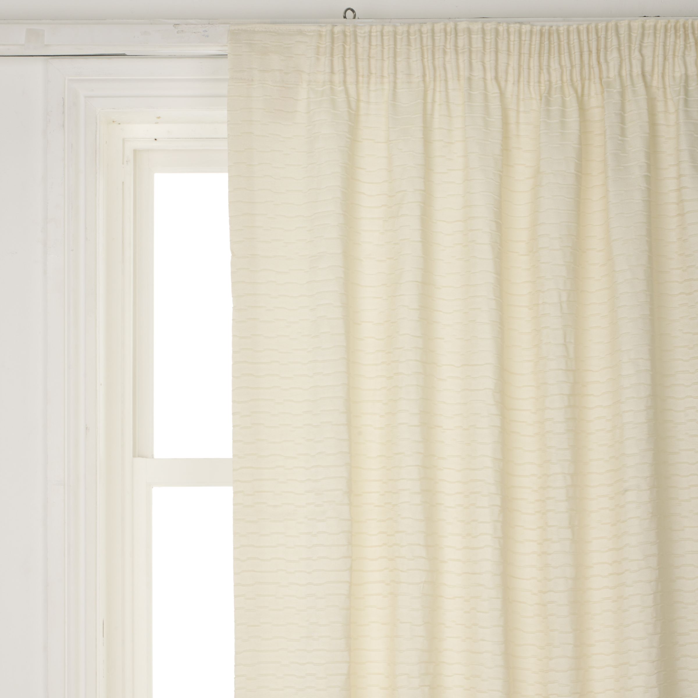 John Lewis Riva Pencil Pleat Curtains, Ivory