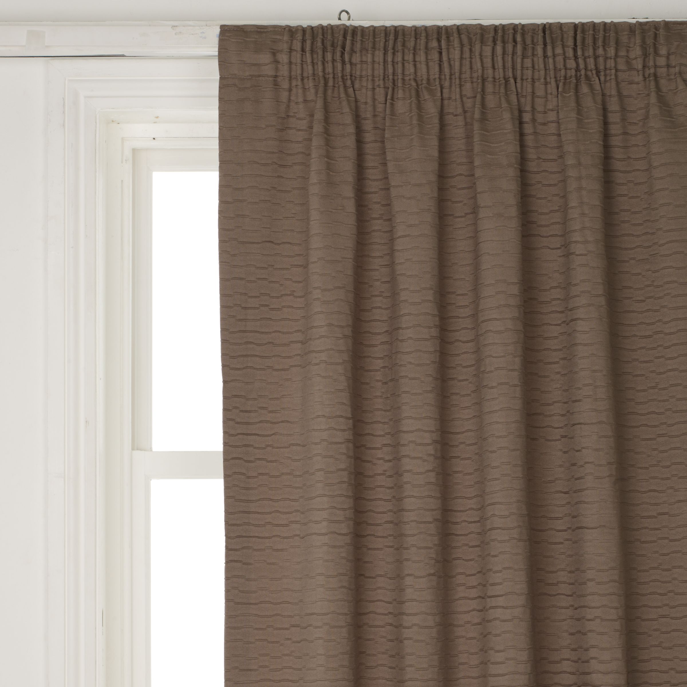 John Lewis Riva Pencil Pleat Curtains, Mink